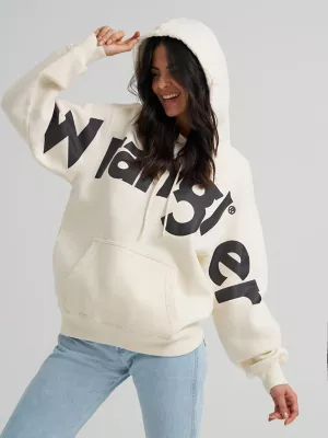 Women's Wrangler Bold Logo Hoodie in White