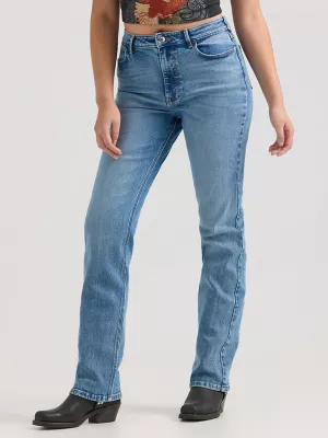 Women's Wrangler® High Rise True Straight Leg Jean in Ivy