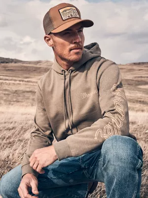Men's Wrangler® Rope Logo Hoodie in Burnt Olive