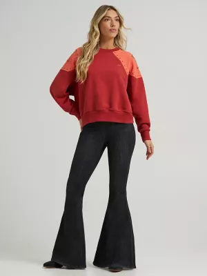 Wrangler x Lainey Wilson Pull On Bell Bottoms in Washed Black