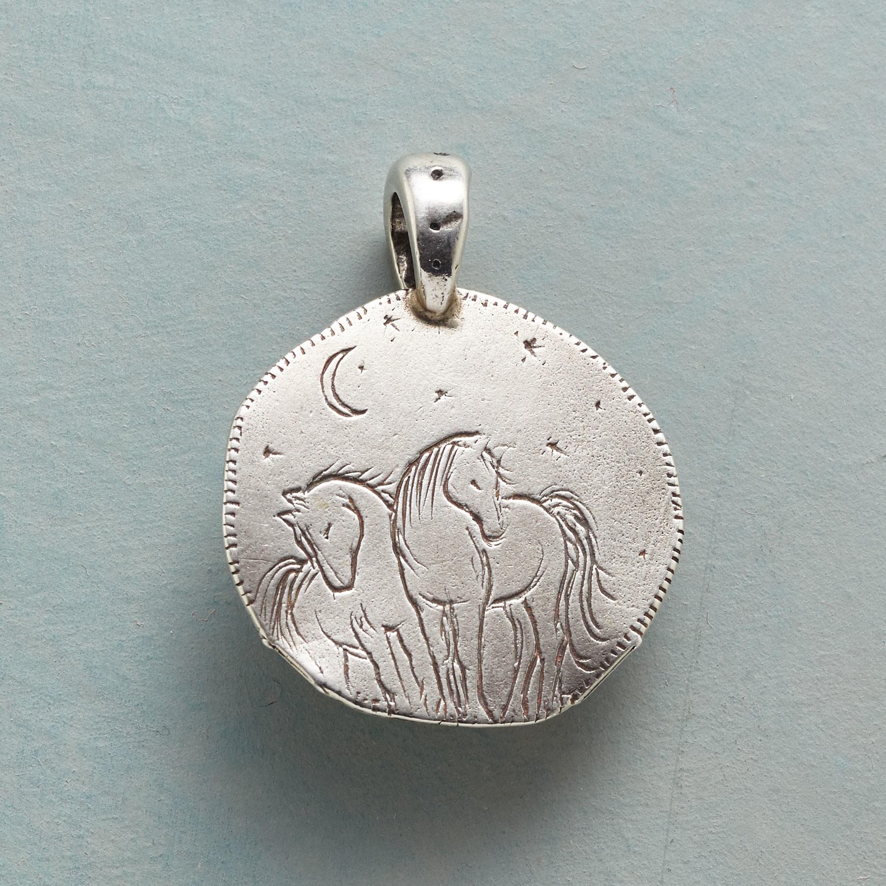 Midnight Horses Charm, Sterling Silver