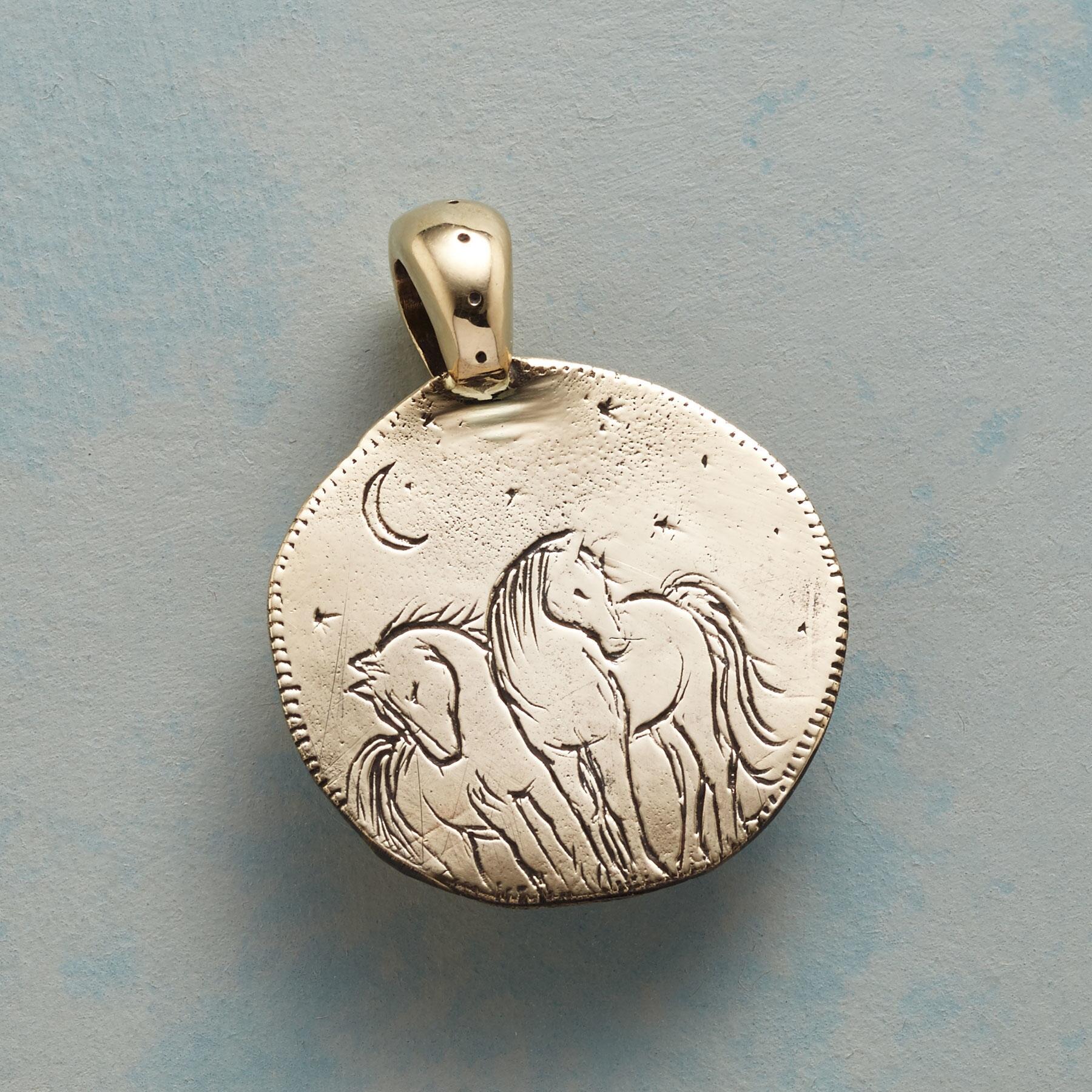 Midnight Horses Charm, Gold