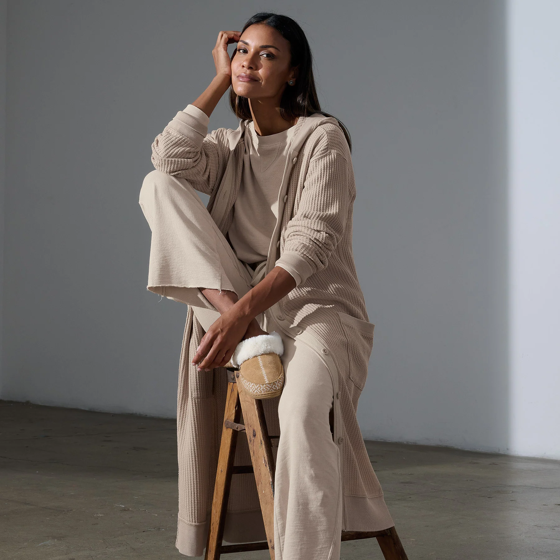 Helene Waffle Cardigan