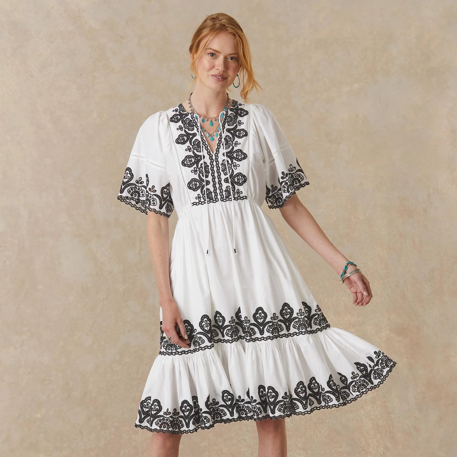 Layna Embroidered Dress