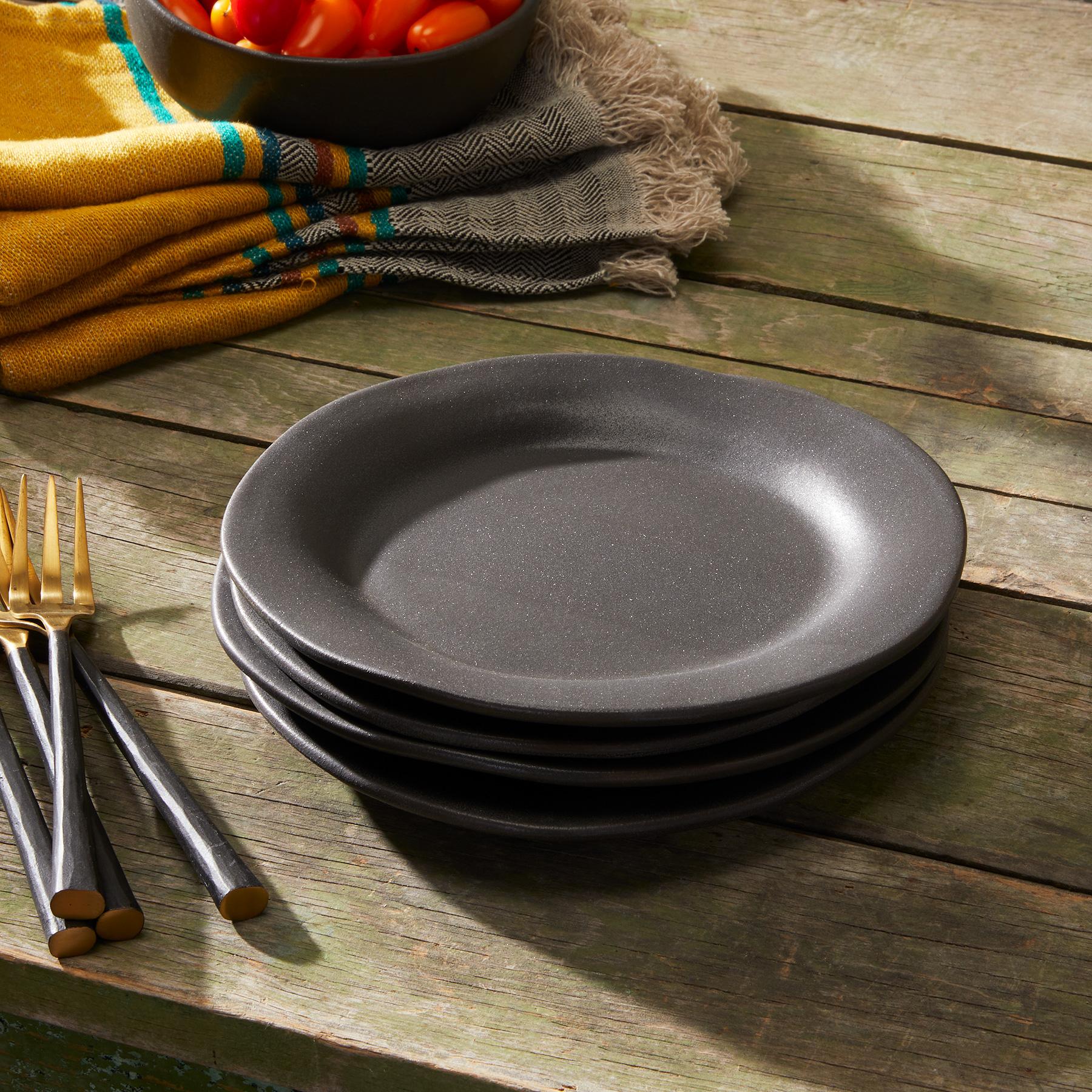 Alex Marshall Charcoal Salad Plates, Set Of 4