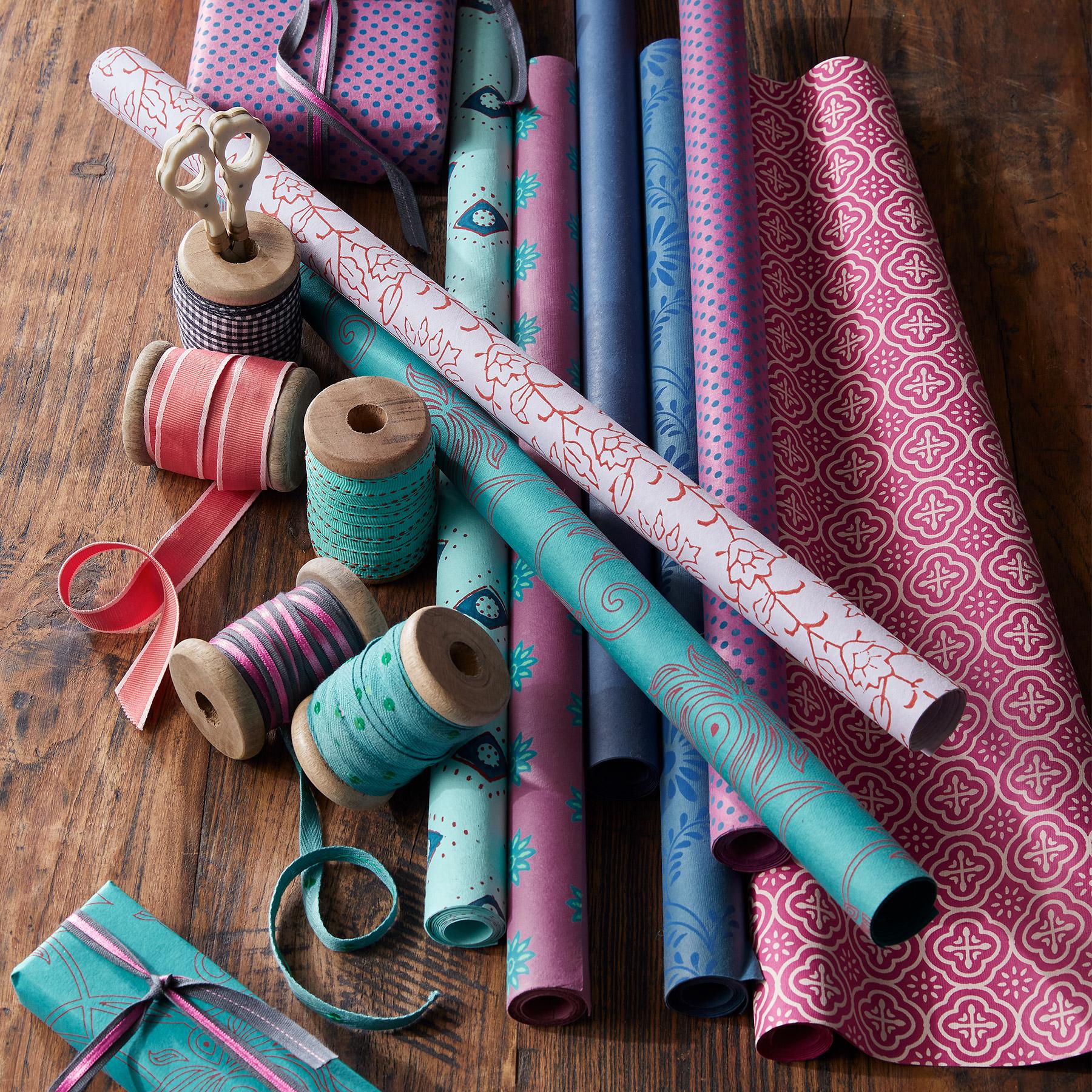 Festive Mélange Wrapping Paper, Set Of 8