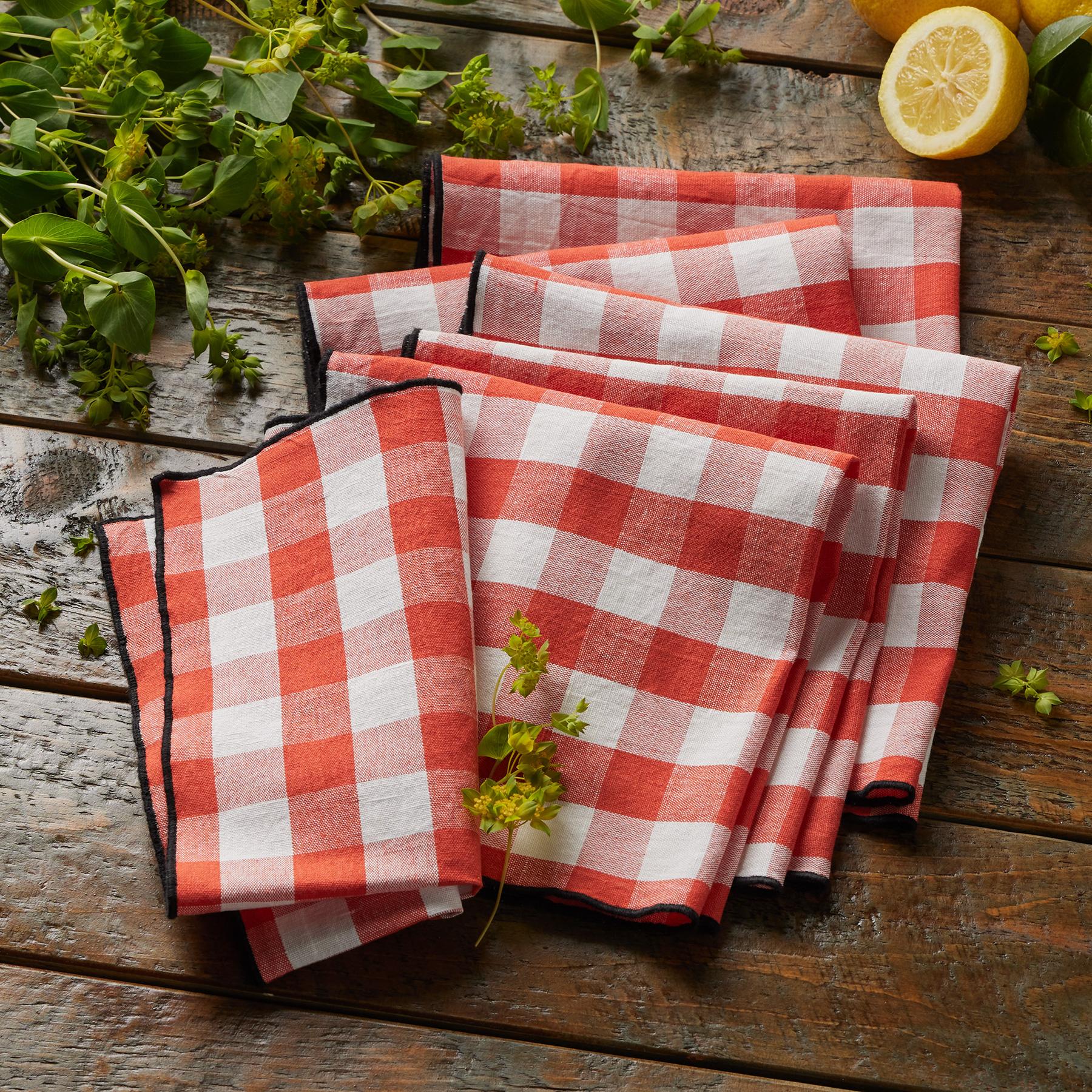 Avallon Plaid Napkins, Set Of 6