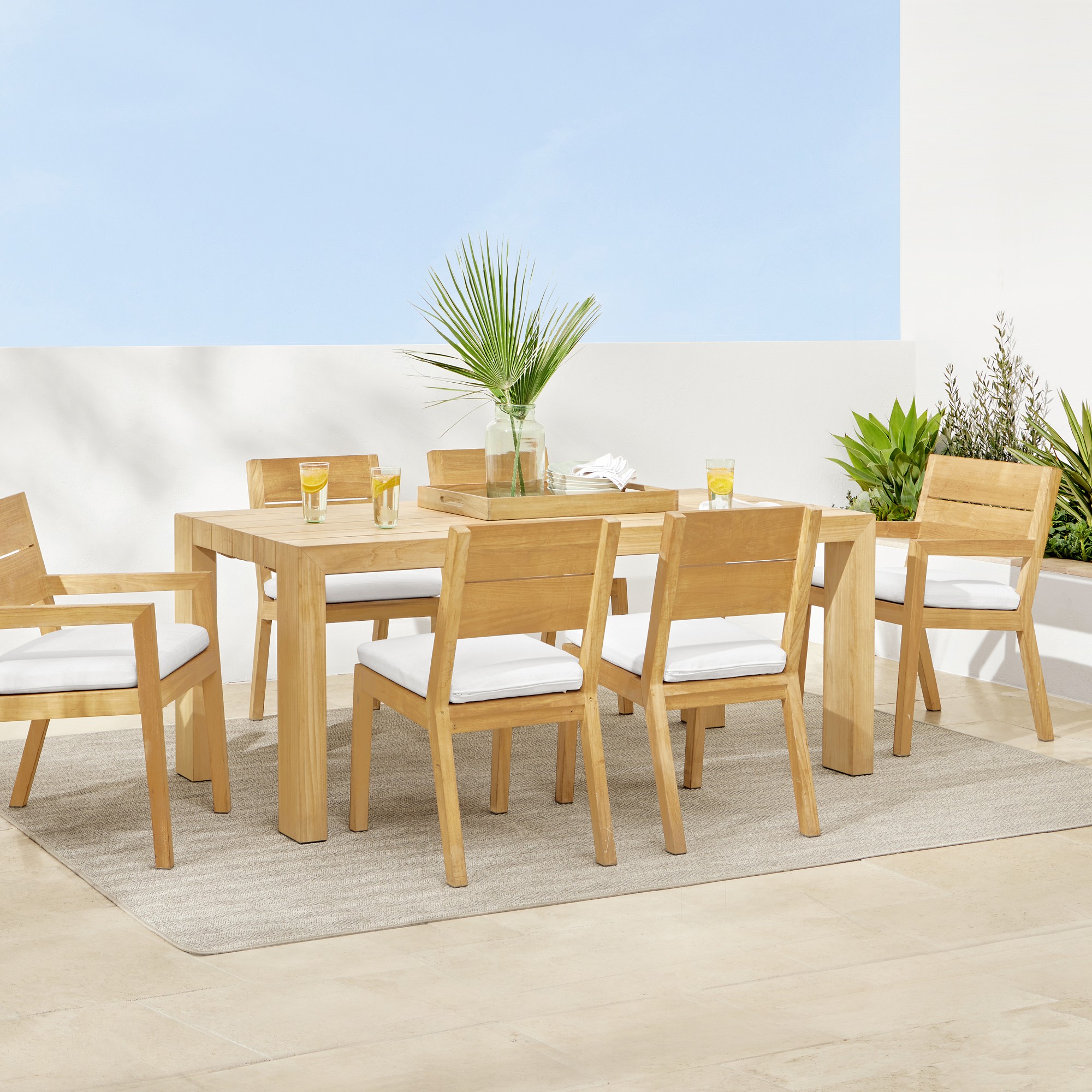 Larnaca Outdoor Natural Teak Dining Armchair