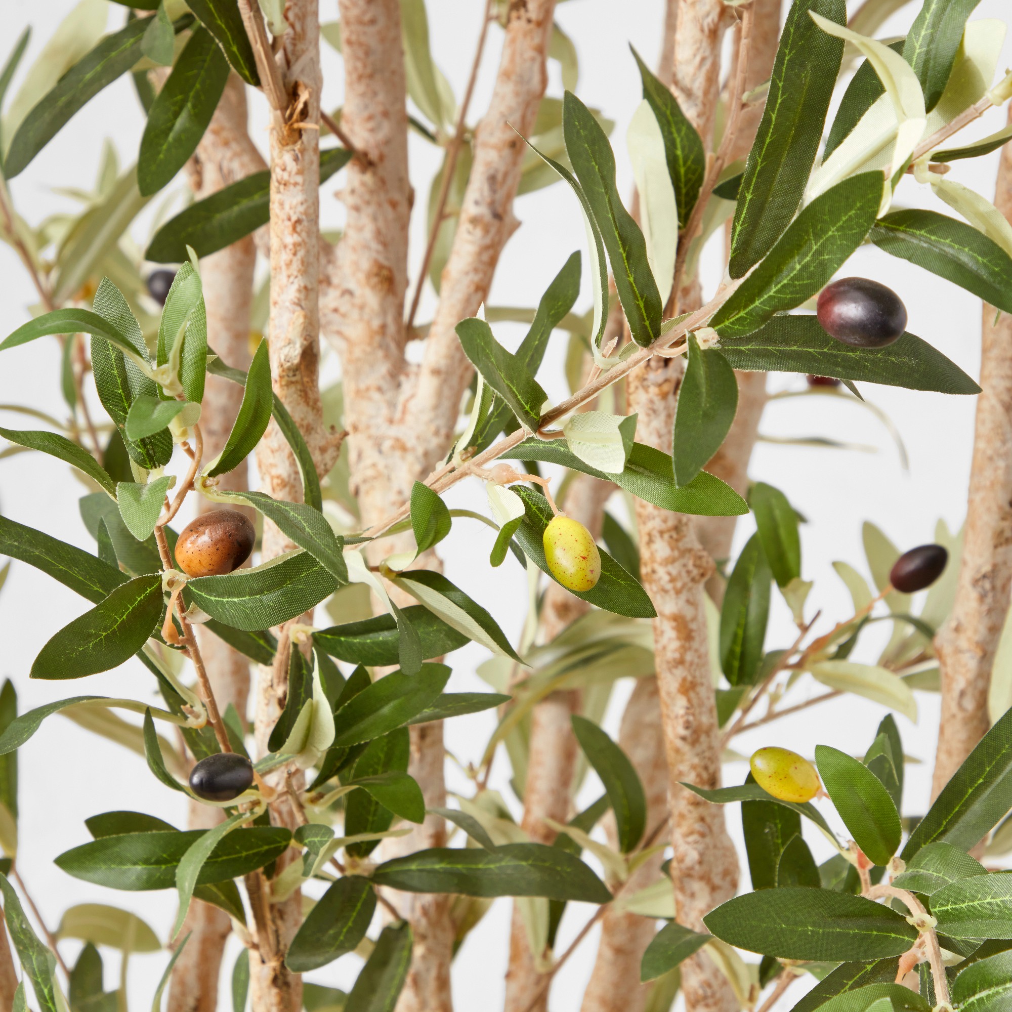 Faux Indoor Silk Olive Tree, 1,300 Leaves, 60