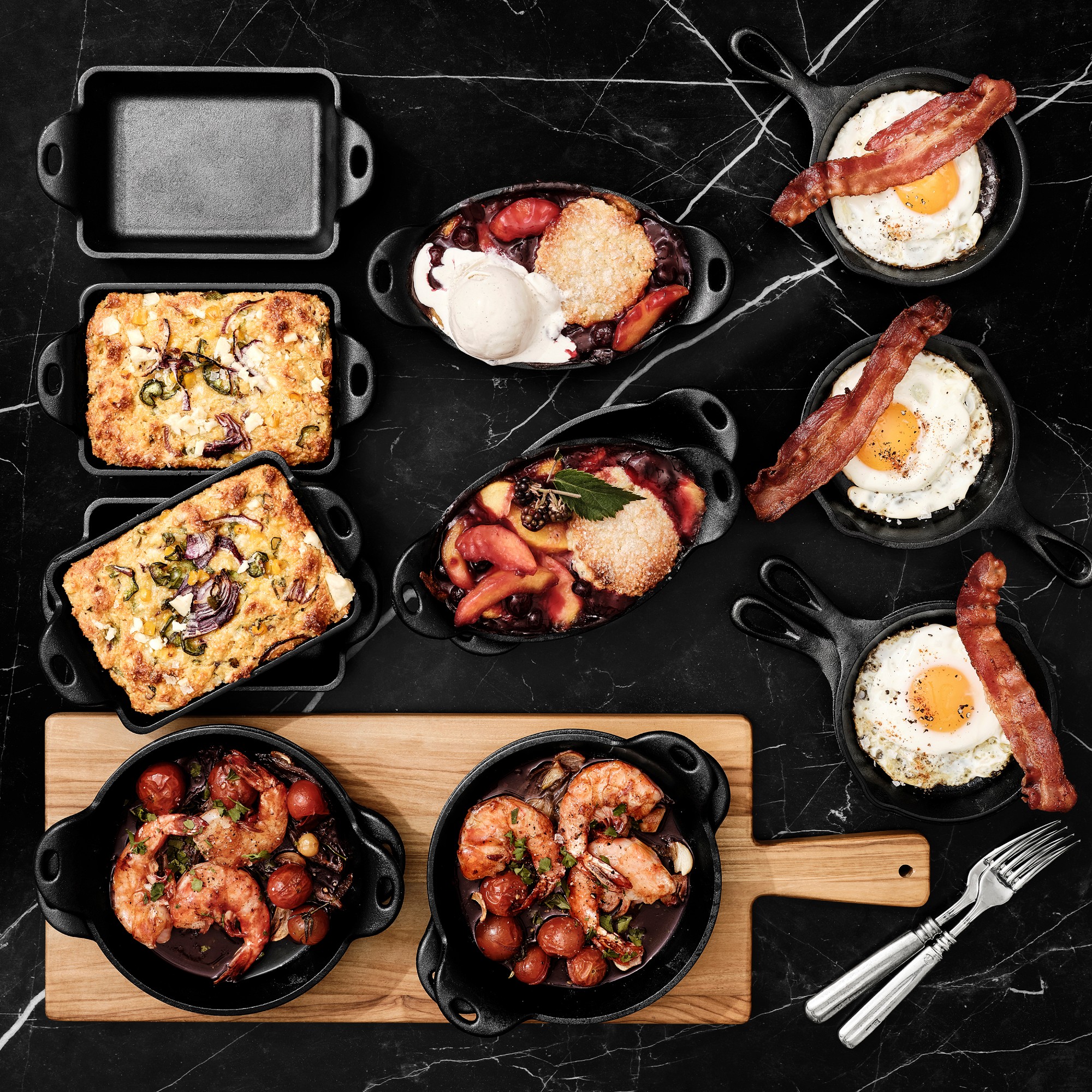 Lodge Seasoned Cast Iron Skillets, 6 1/2