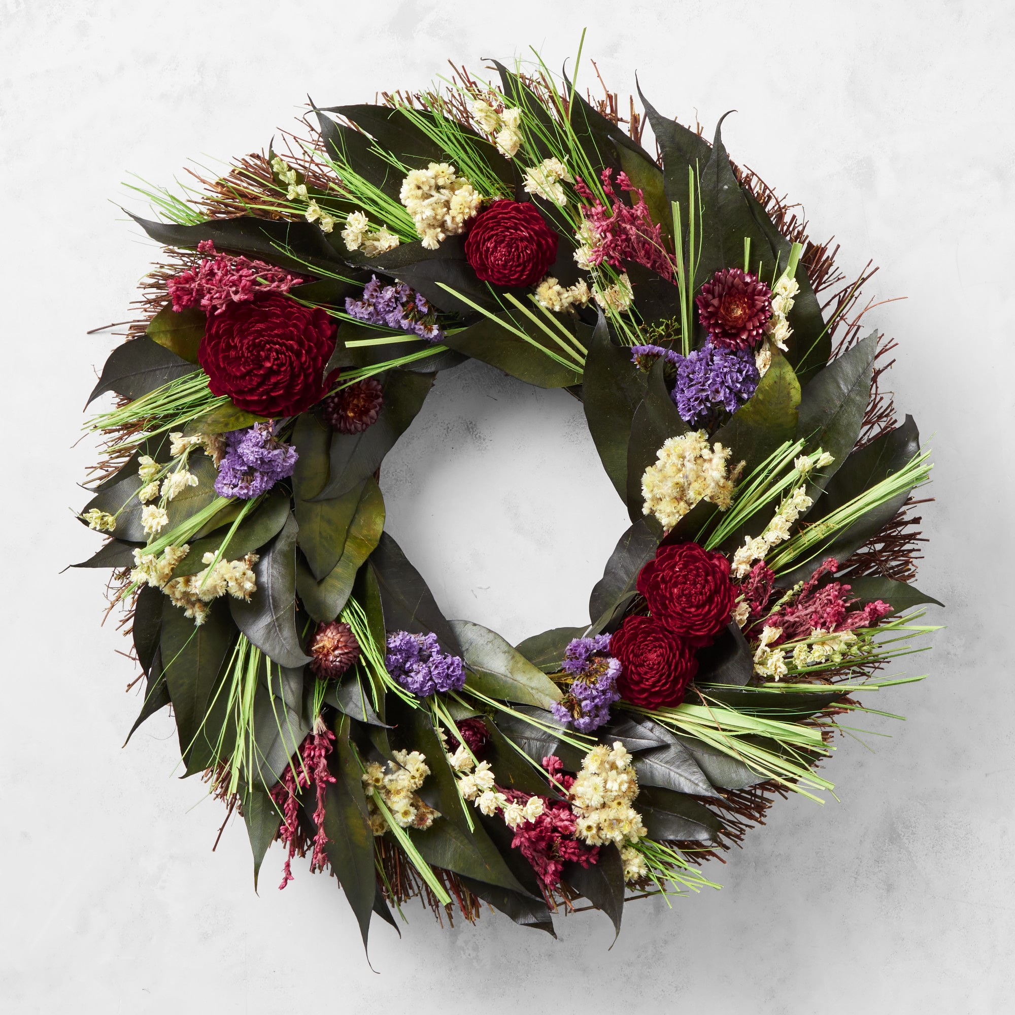 Red Peony Live Wreath, 20