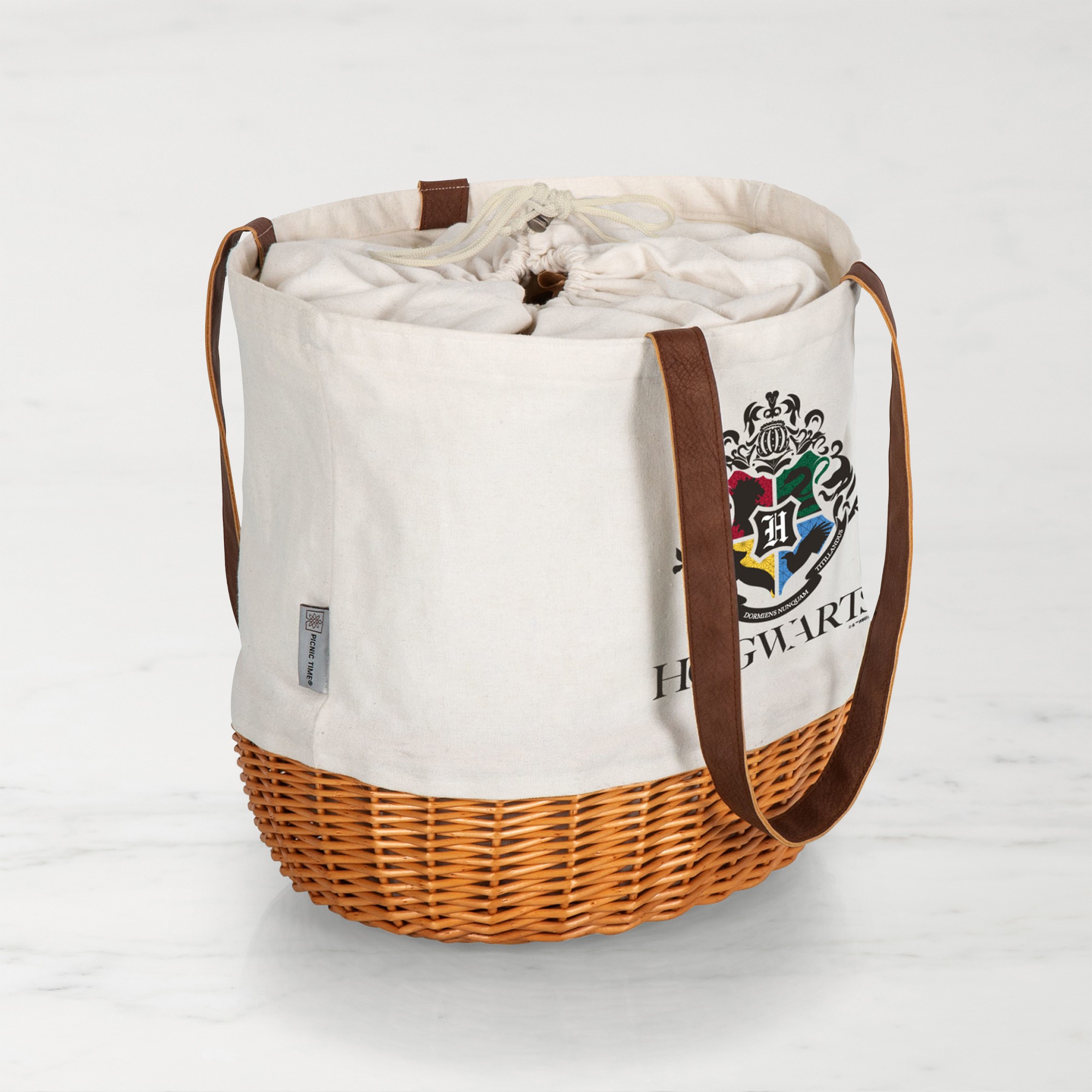 Harry Potter Hogwarts Coronado Canvas and Willow Basket Tote