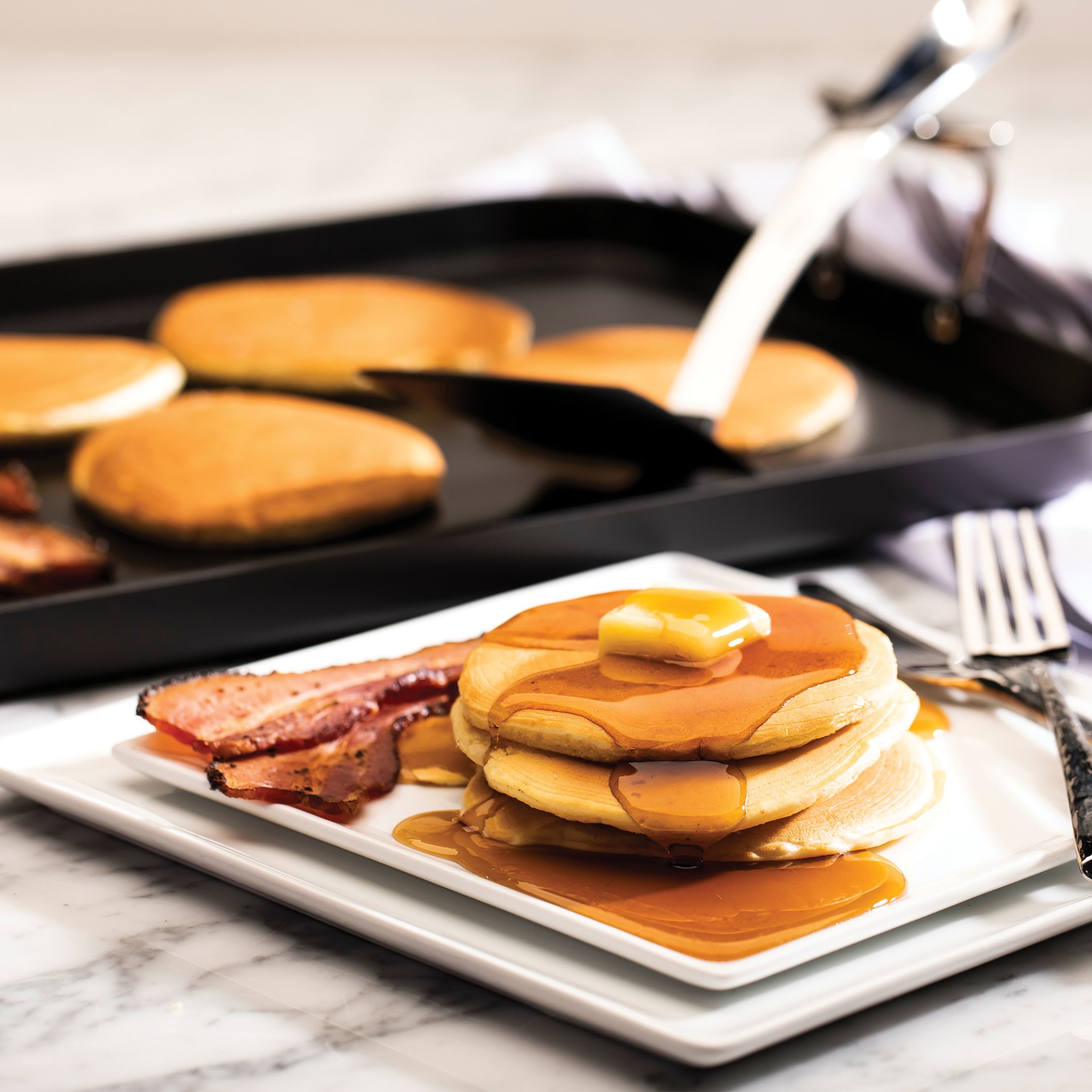 All-Clad HA1 Hard Anodized Double Burner Griddle, 13