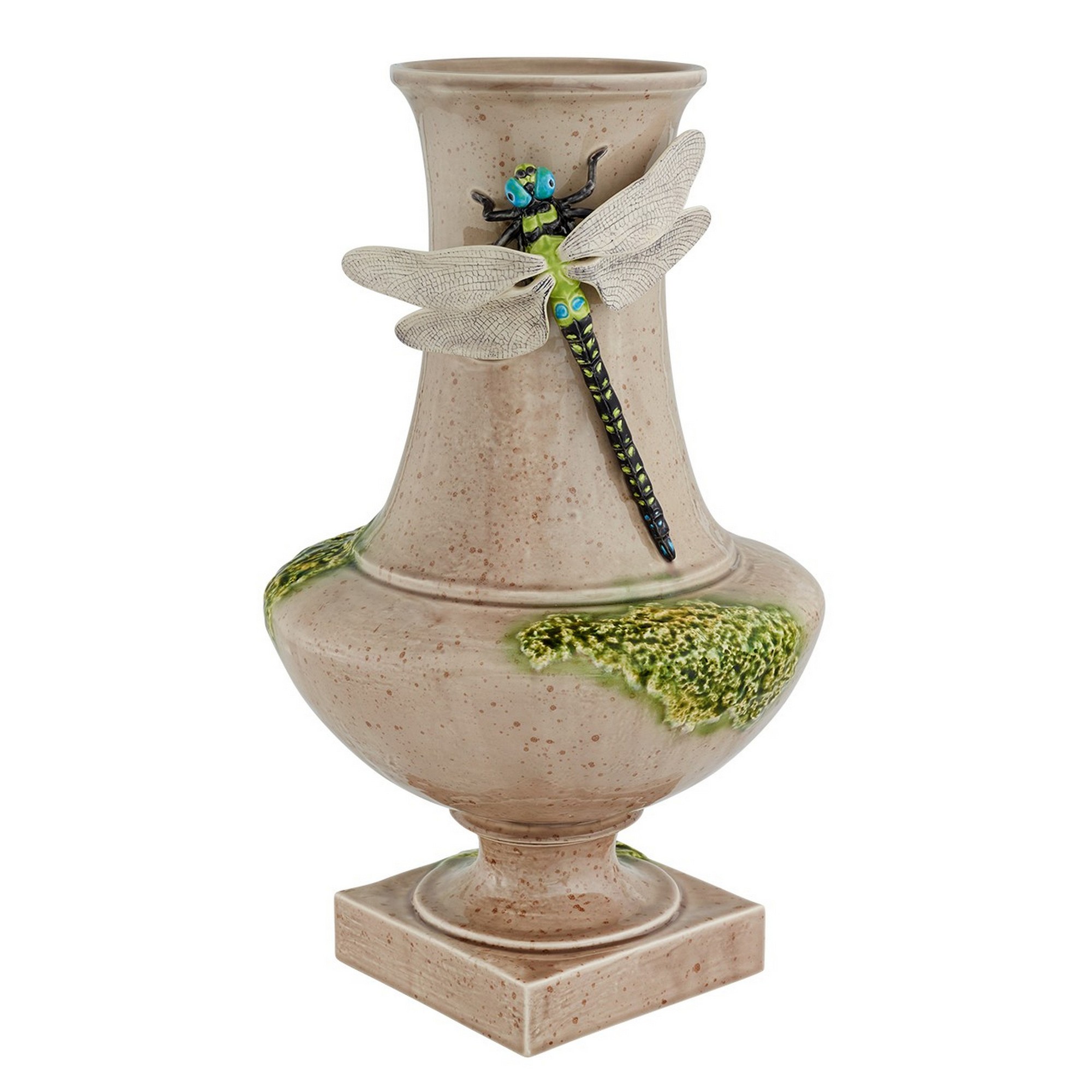 Bordallo Pinheiro The Meaning Vase with Dragonfly