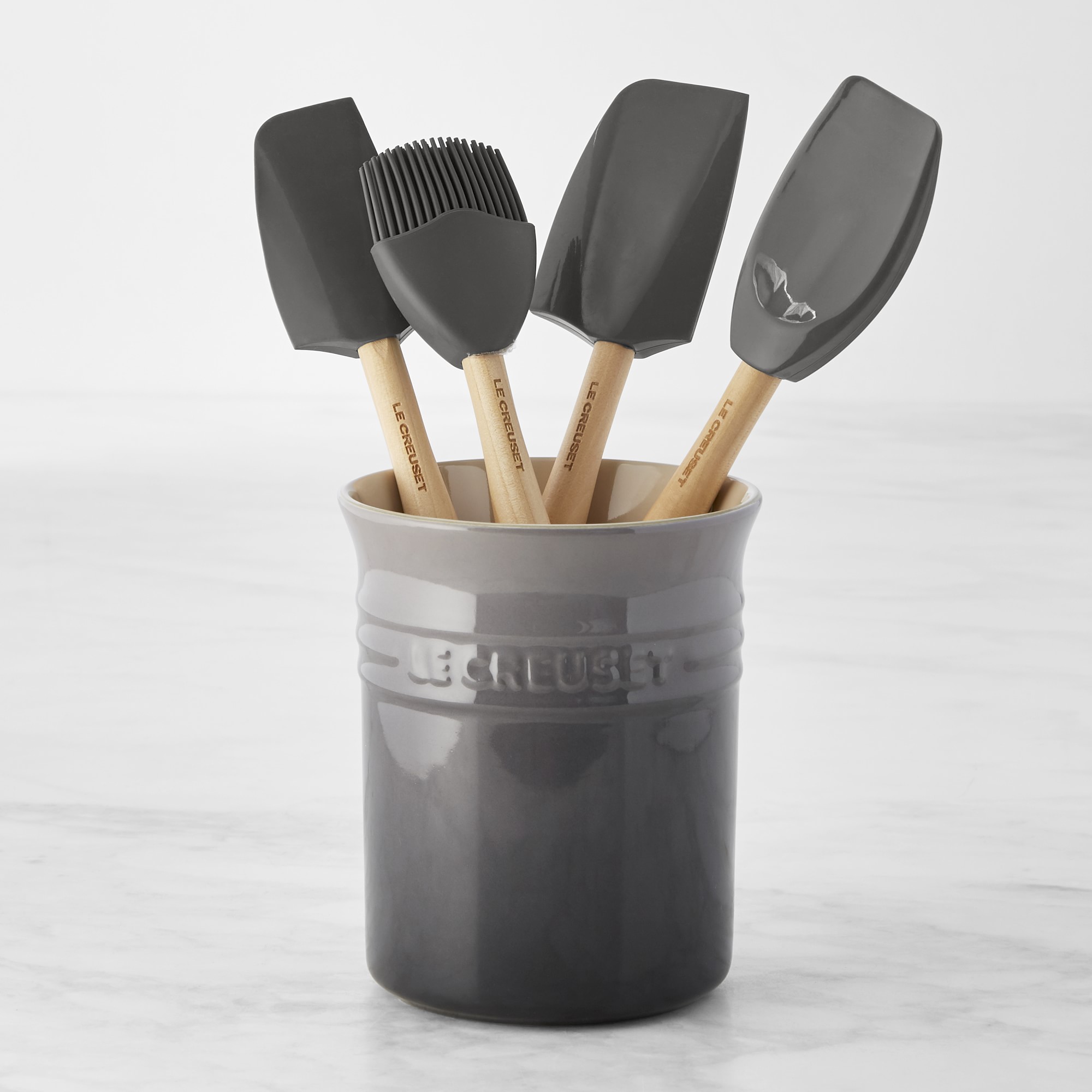 Le Creuset Silicone Utensils with Utensil Holder, Set of 5