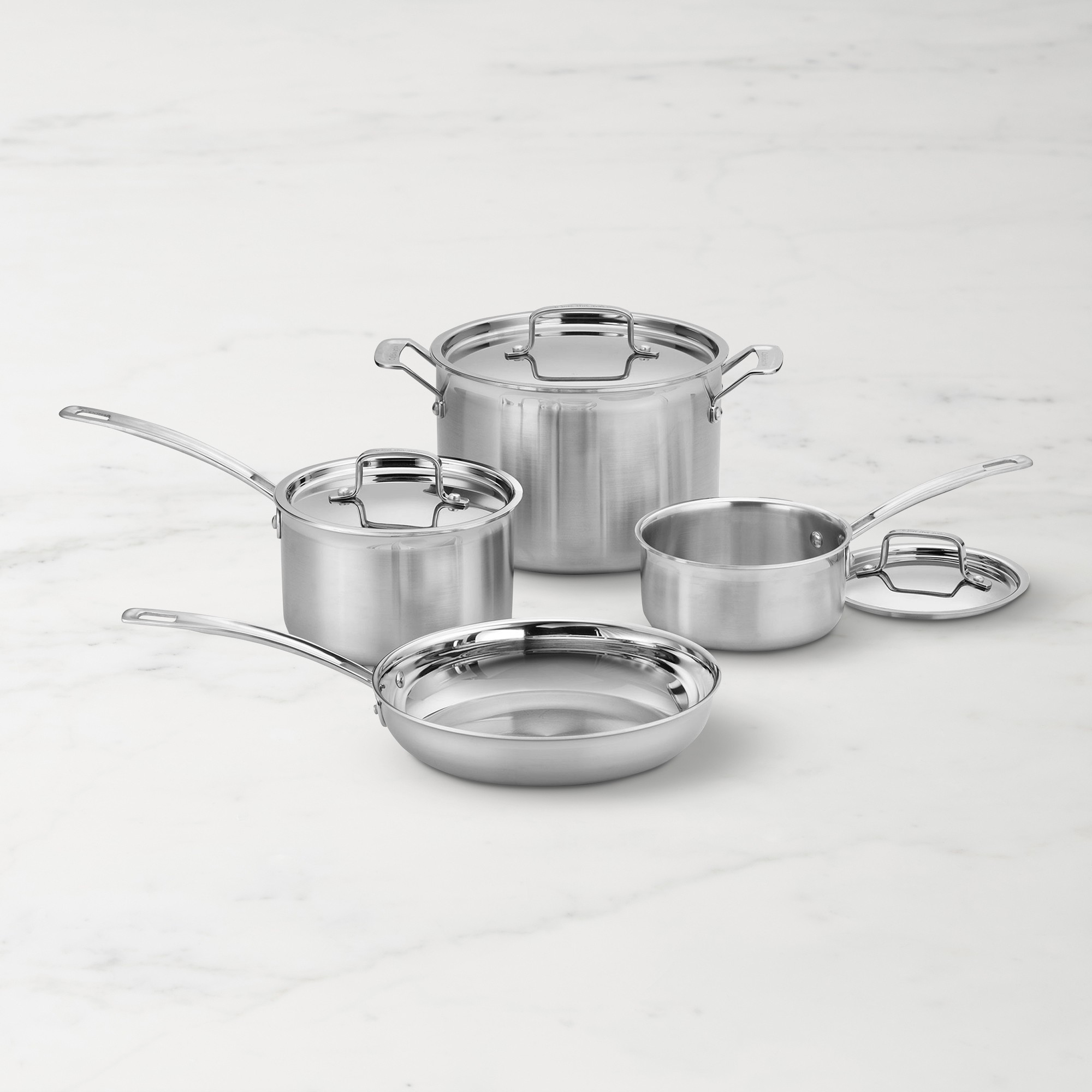 Cuisinart MultiClad Pro Tri-Ply Stainless-Steel 7-Piece Cookware Set