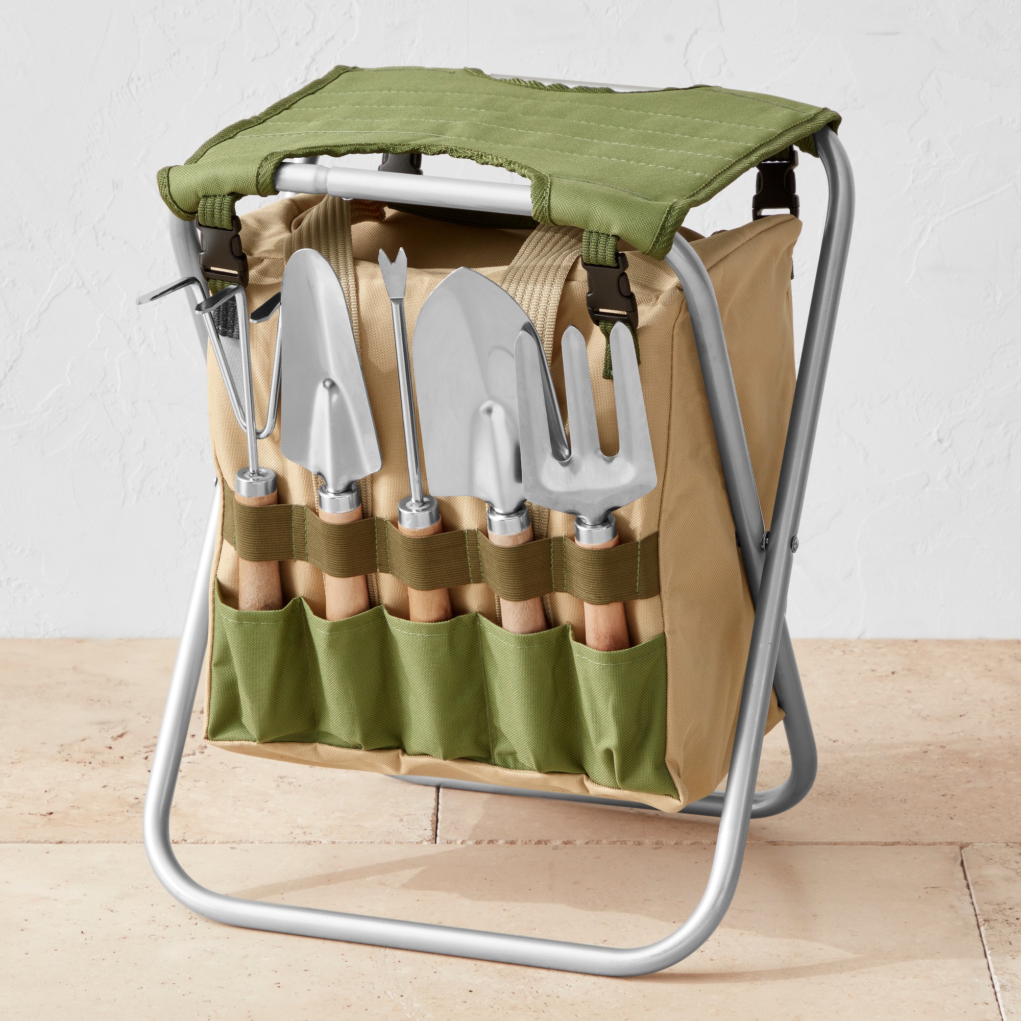 Williams Sonoma Gardening Seat & Tool Kit