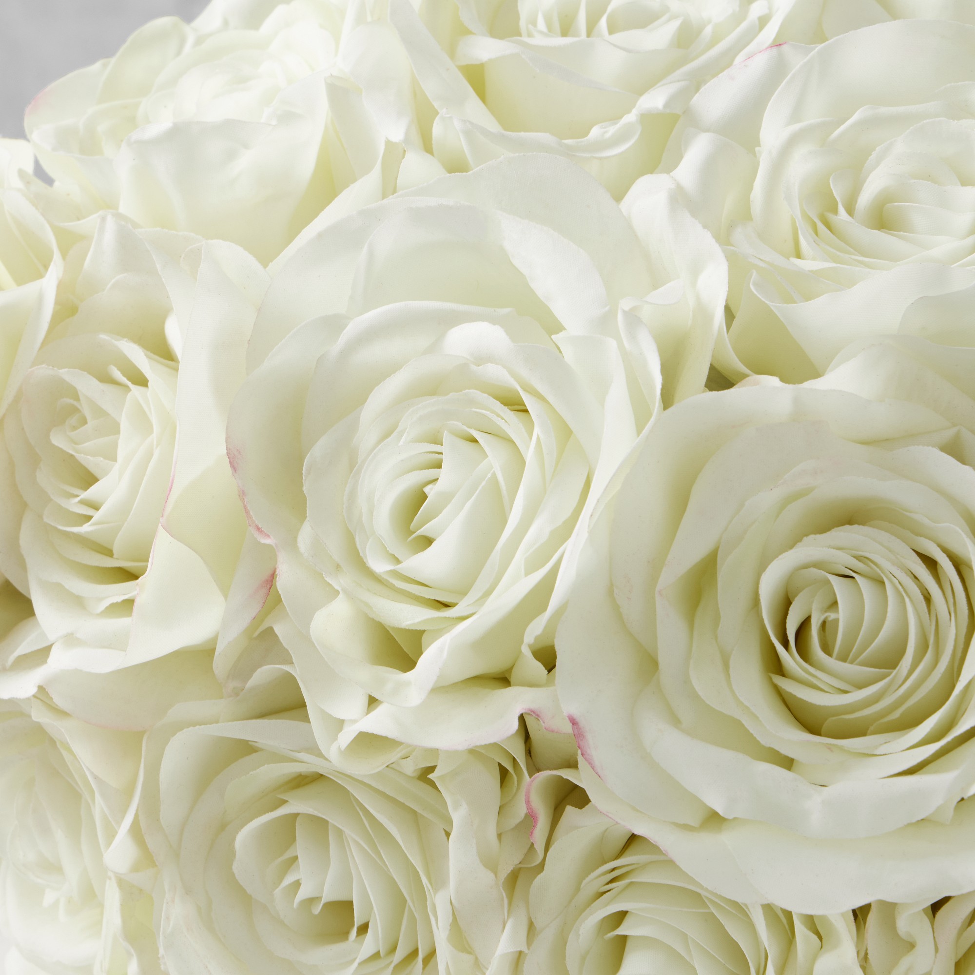 Jeff Leatham x Williams Sonoma Real Touch Faux White Roses in Oval Bowl