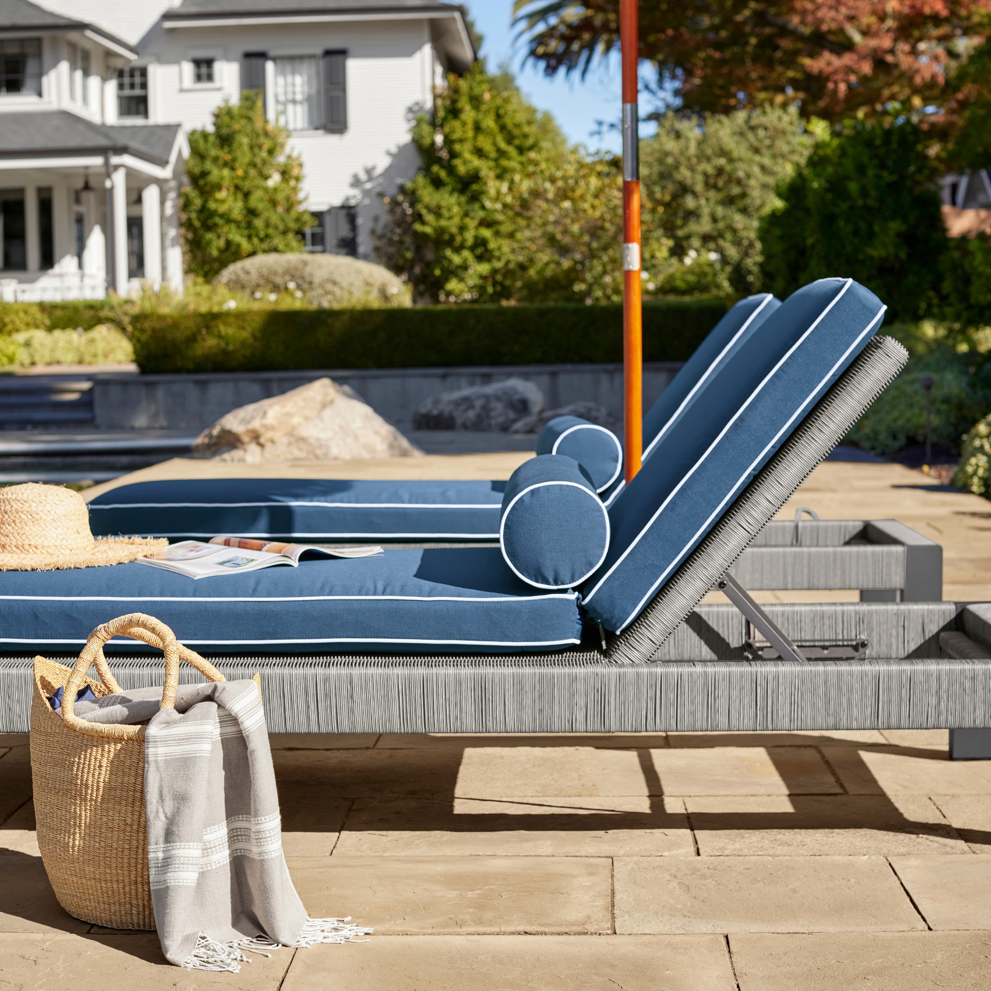 Larnaca Outdoor Grey Teak x All-Weather Weave Chaise