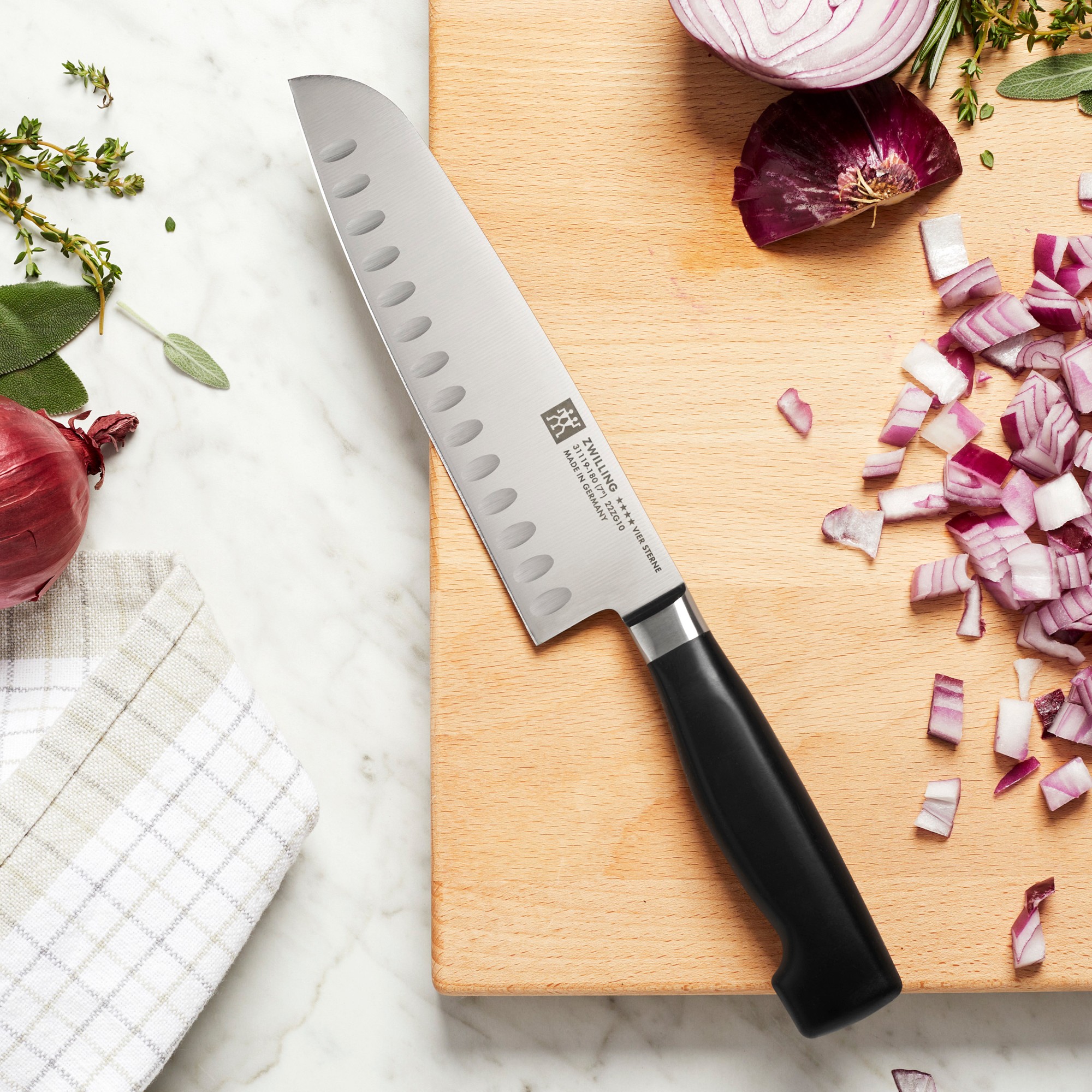 Zwilling Four Star Eco Santoku Knife, 7