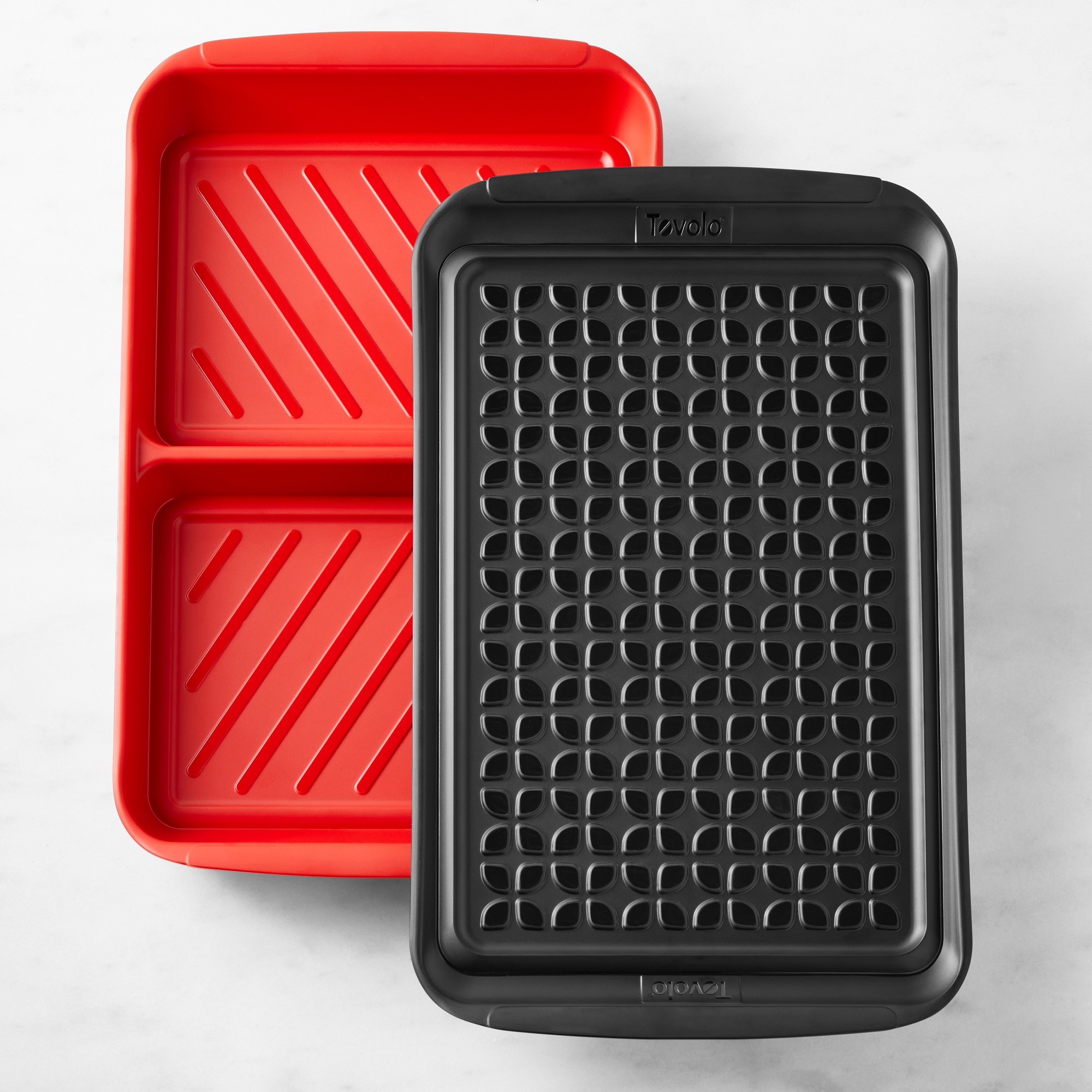 Williams Sonoma 2-Piece Dual Grill Marinade & Prep Tray Set