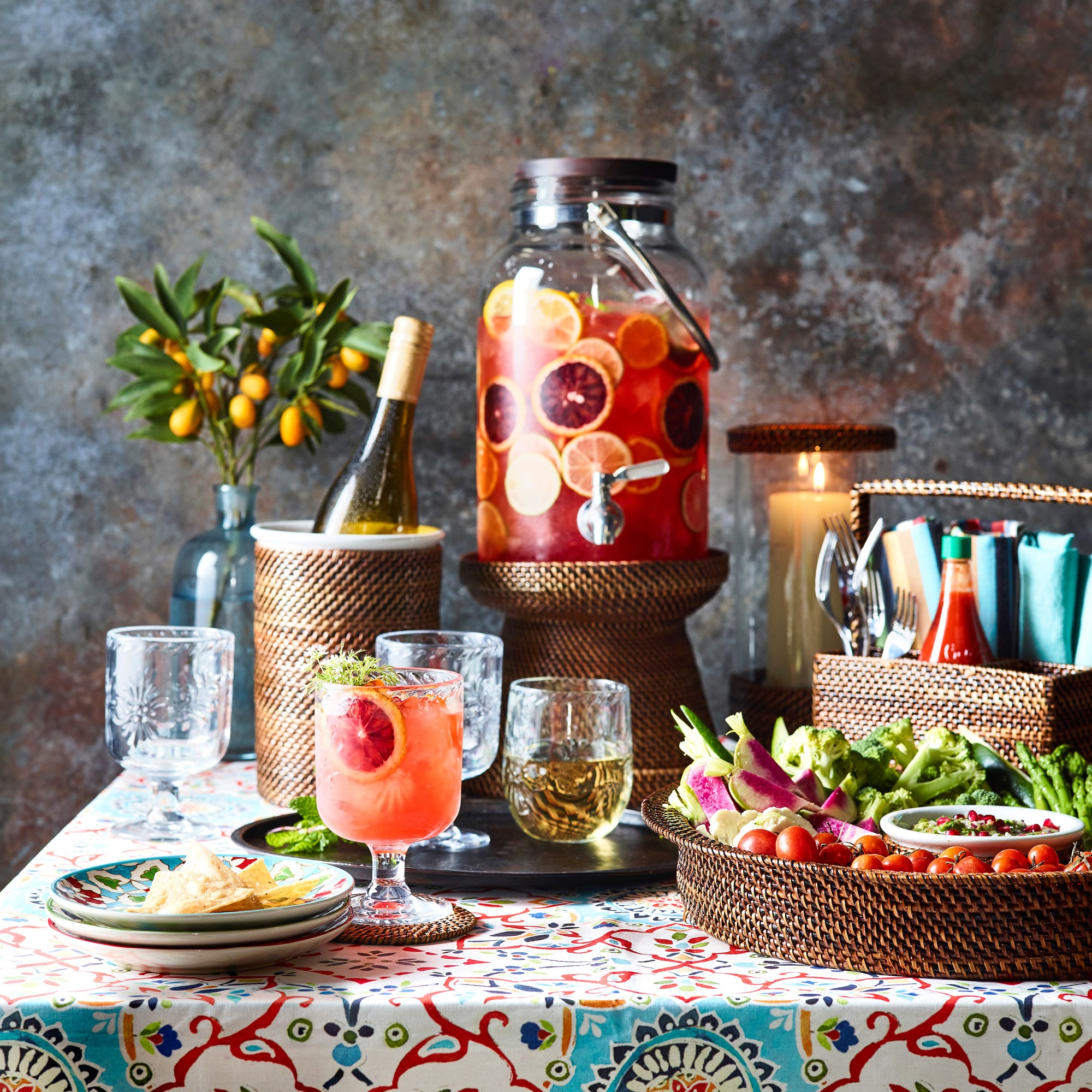 Nito Oval Serving Tray with Handles