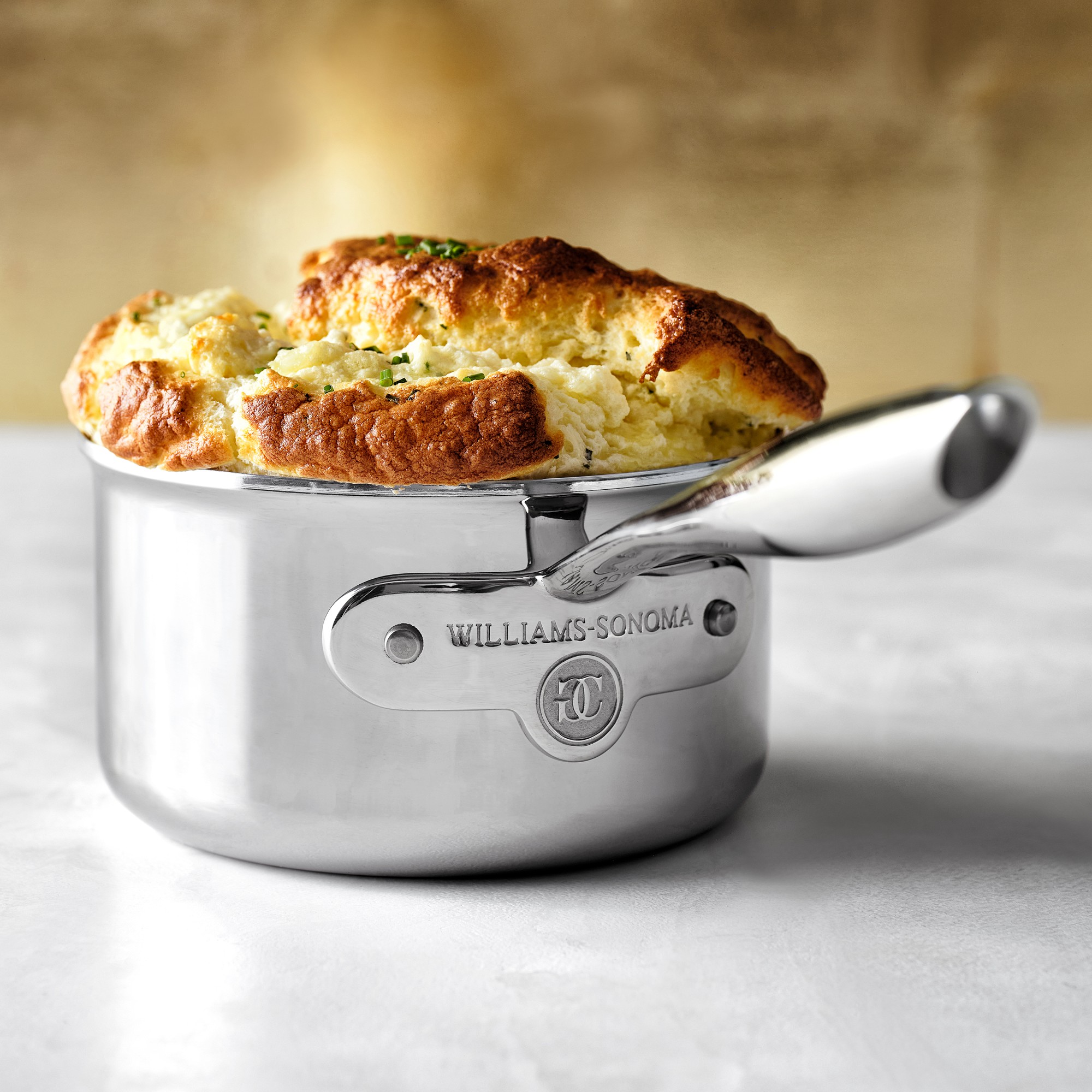 Williams Sonoma Signature Thermo-Clad™ Stainless-Steel Sauce Pan Set of 2