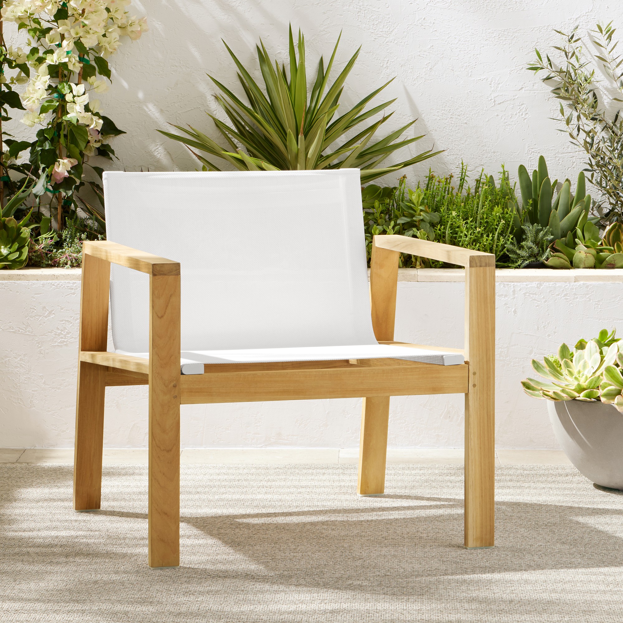Santa Barbara Outdoor Natural Teak Club Chair