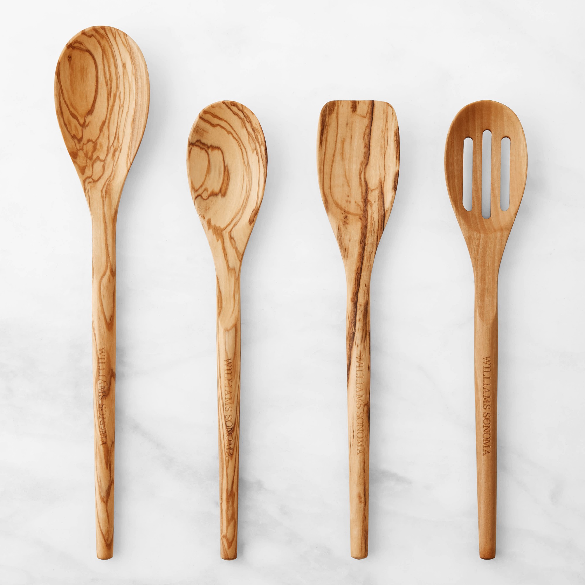 Williams Sonoma Olivewood Spoons, Set of 4