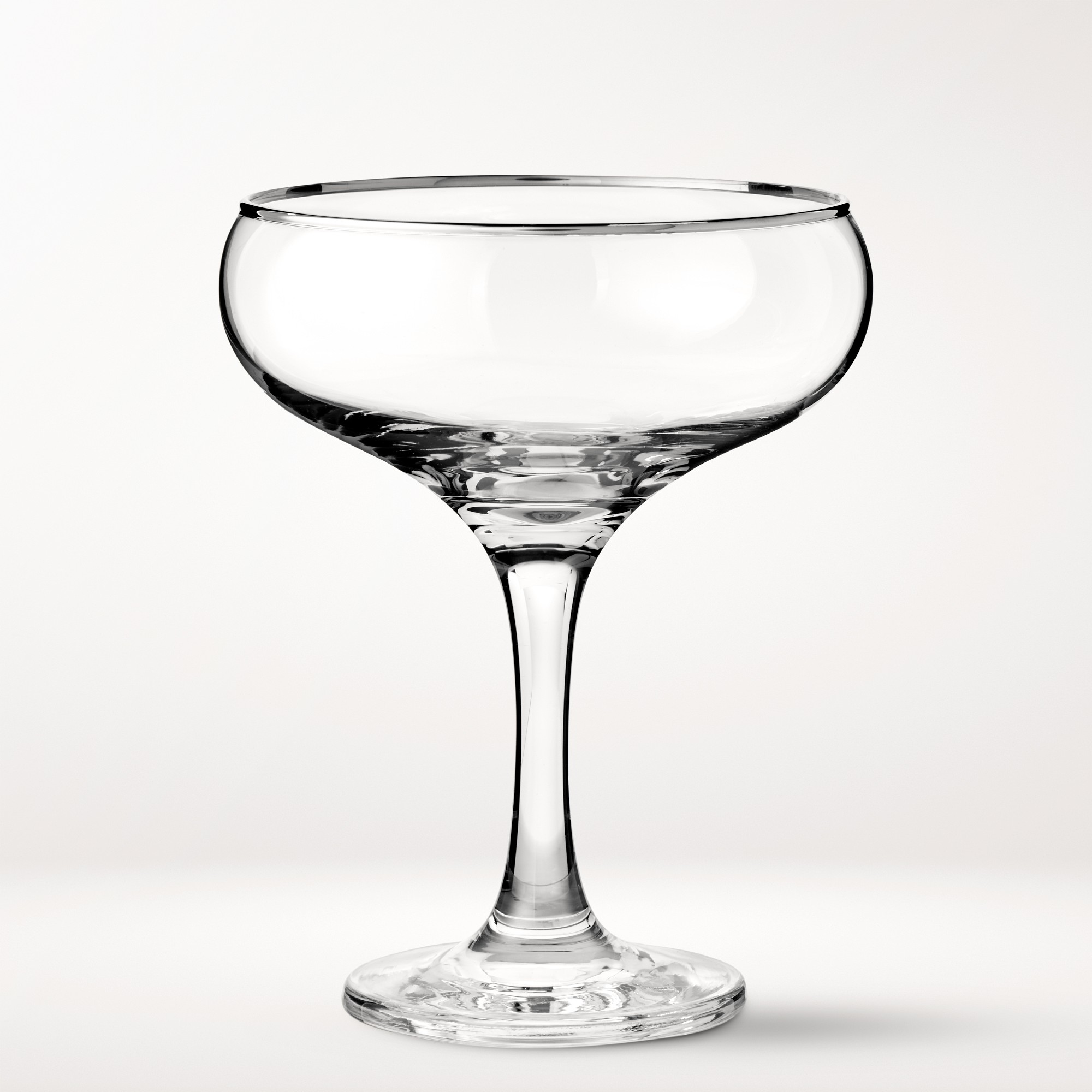 Silver Rim Coupe Glasses