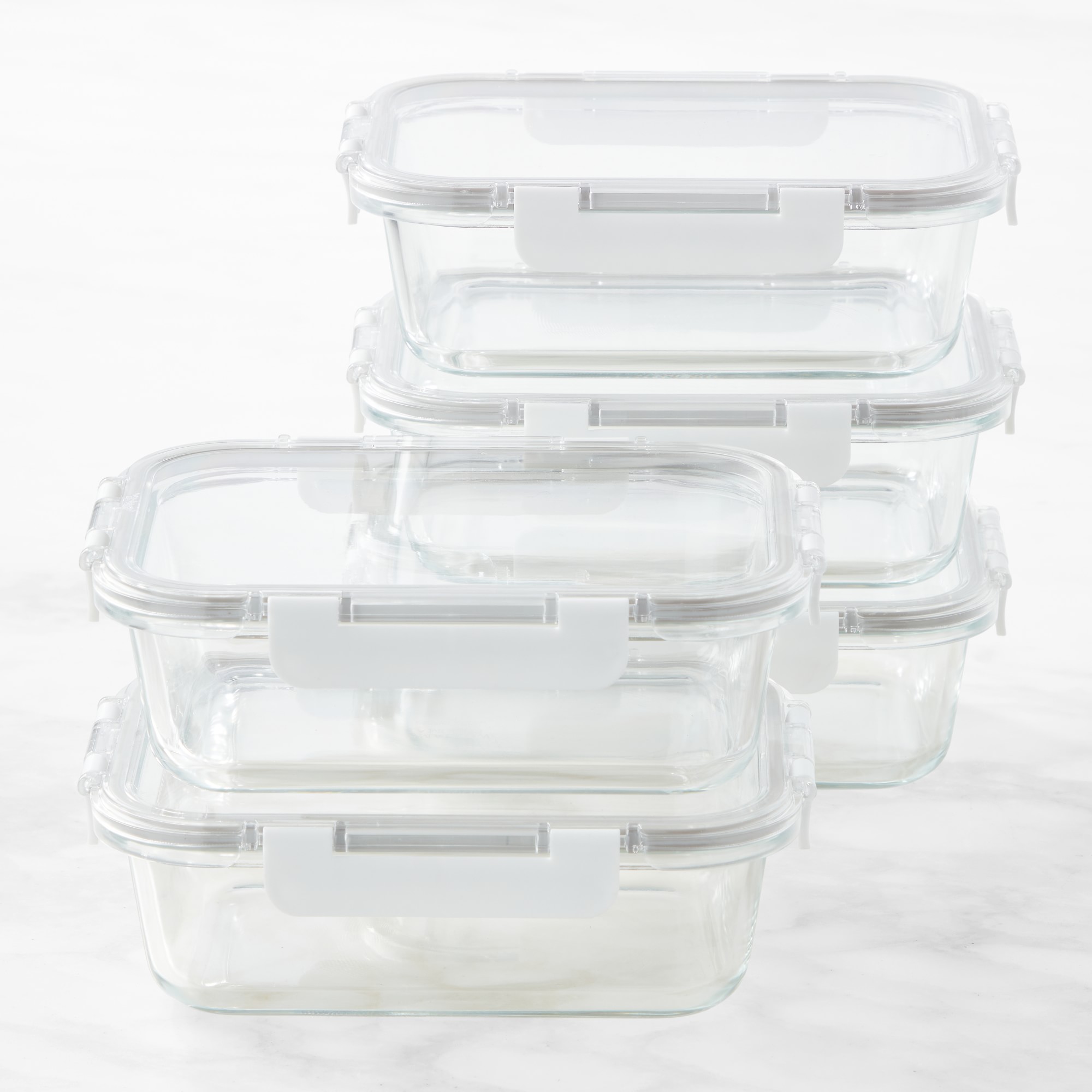Hold Everything Rectangular Glass Food Storage Containers, 10-Piece Set