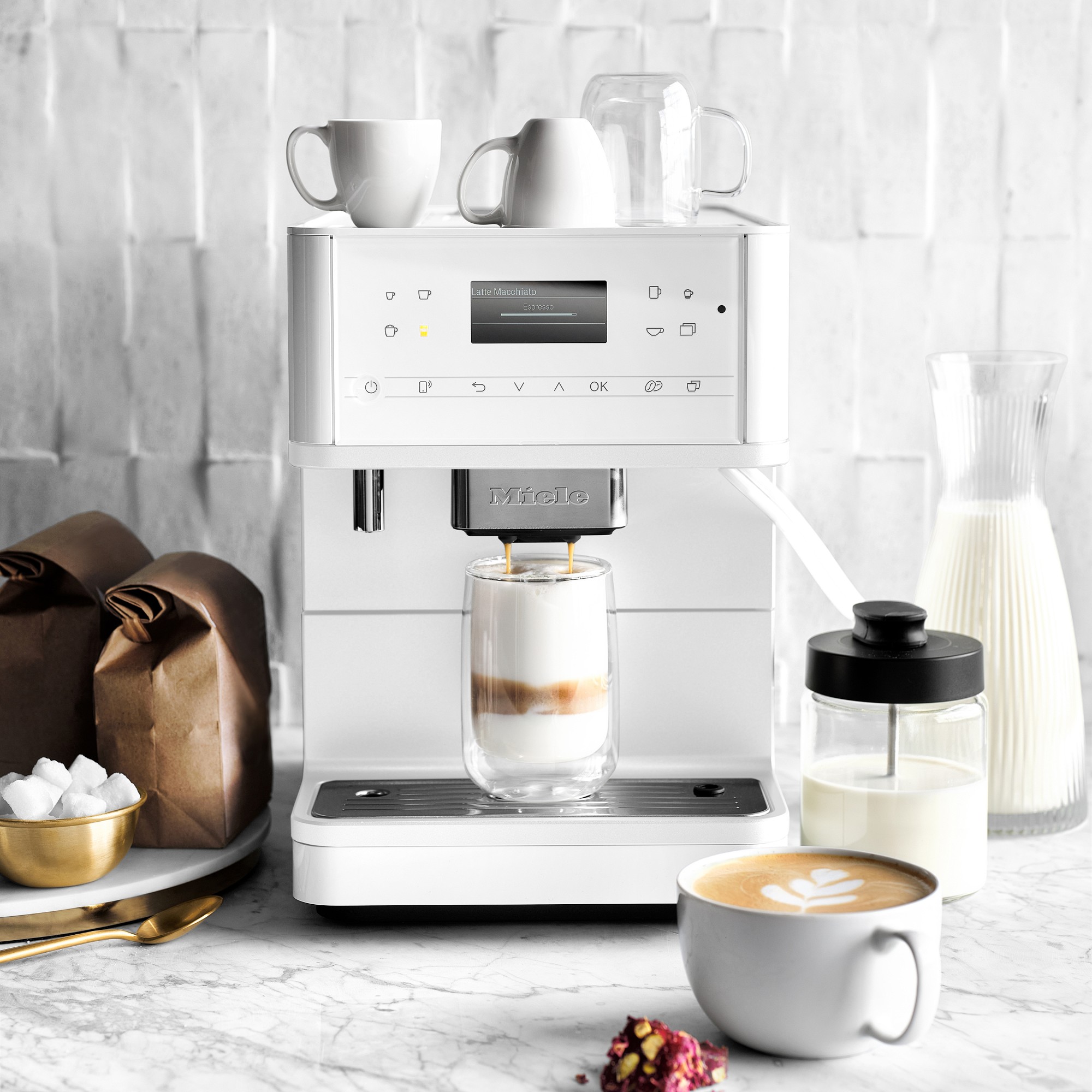 Miele CM6160 Milk Perfection Fully Automatic Coffee Maker & Espresso Machine