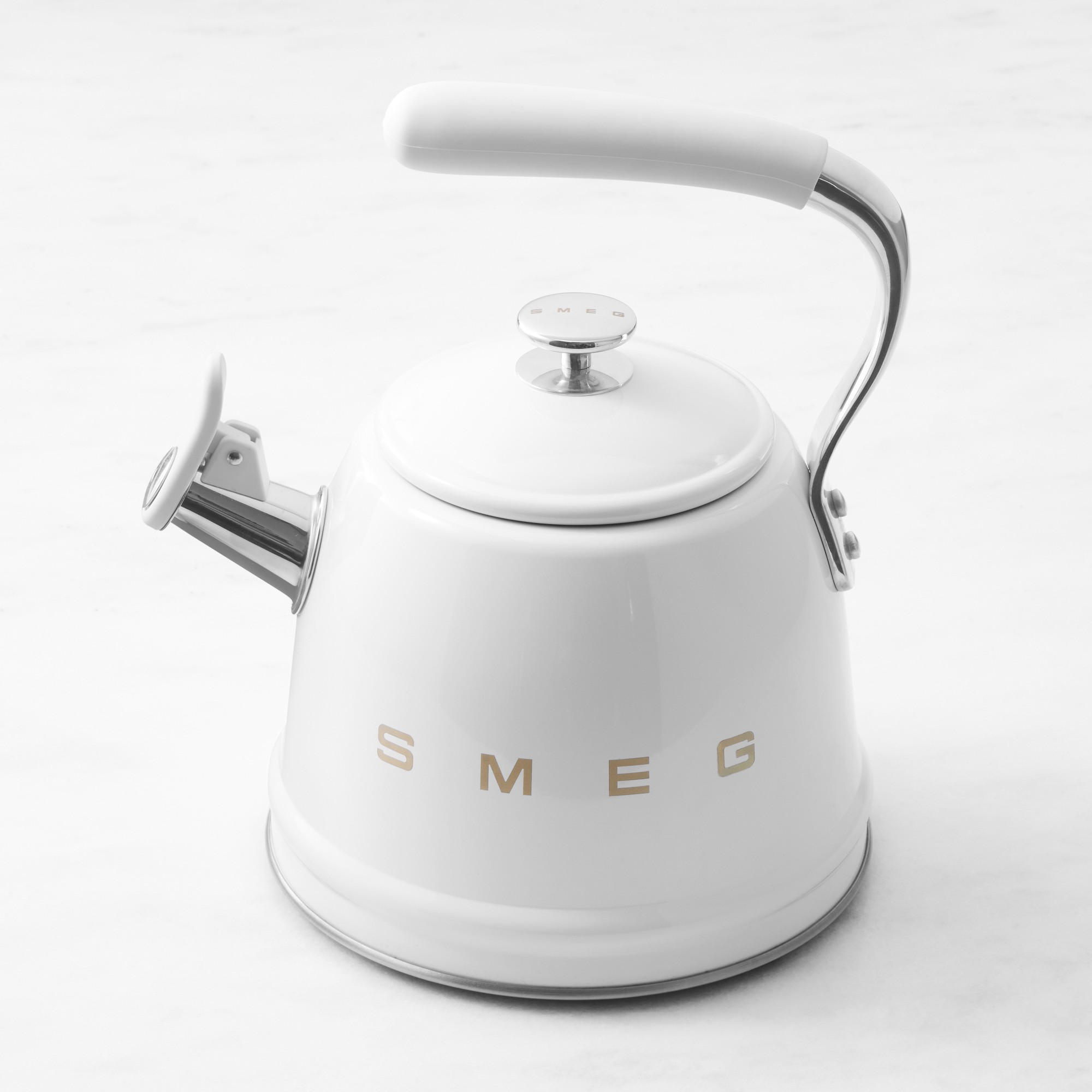 SMEG Stainless-Steel Whistling Tea Kettle, 2 1/2-Qt.