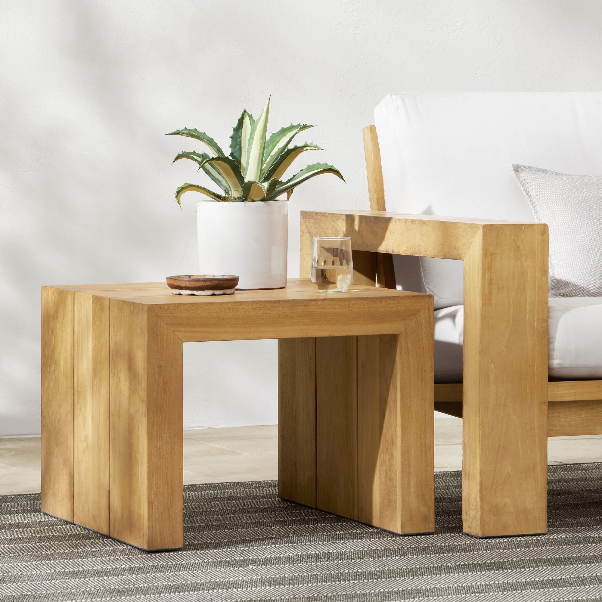 Larnaca Outdoor Teak Side Table (24