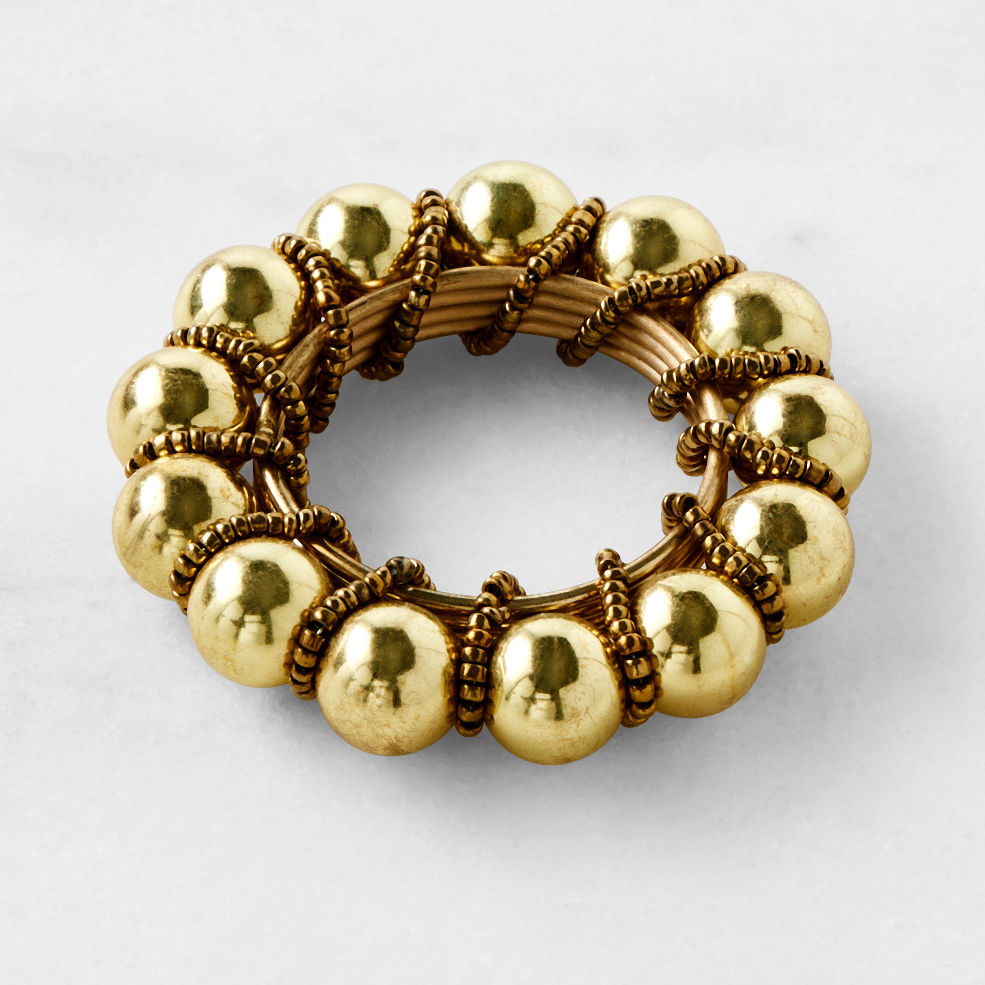 Gold Crown Napkin Rings, Set of 4