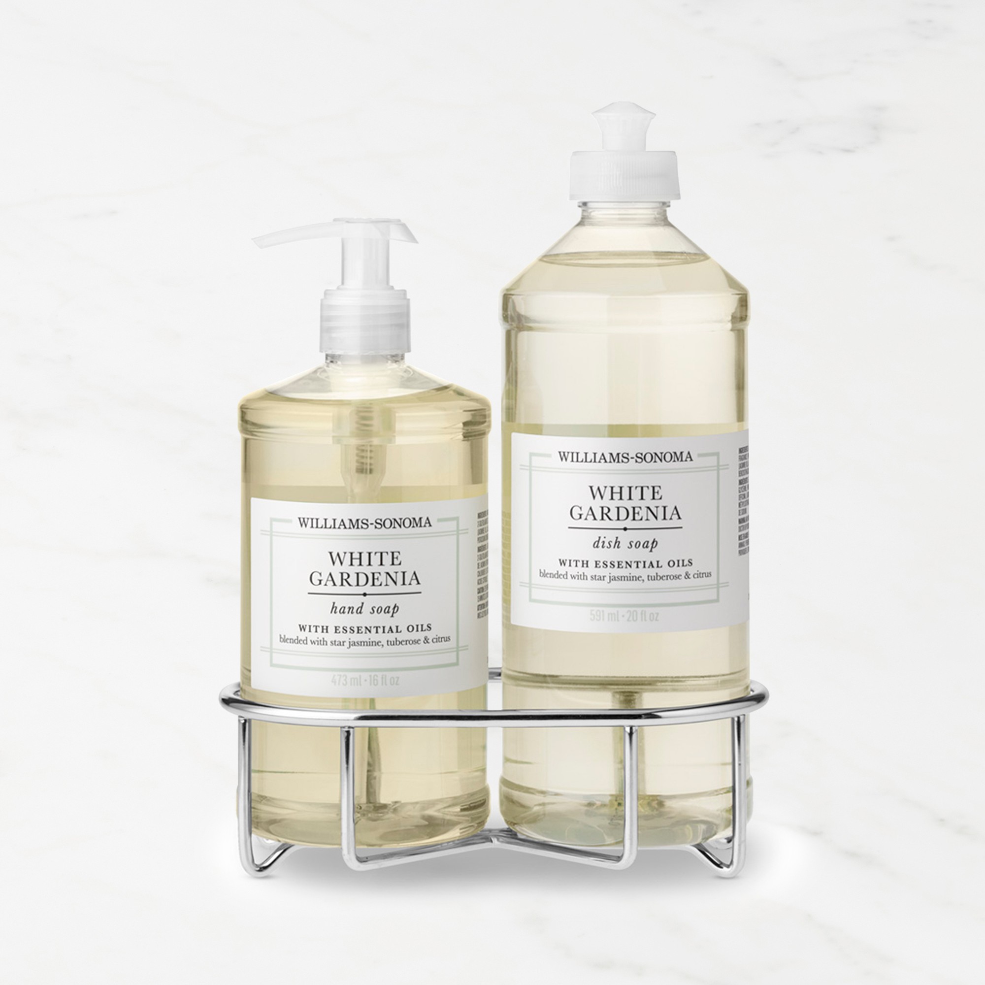 Williams Sonoma White Gardenia Hand Soap & Dish Soap 3-Piece Kitchen Set