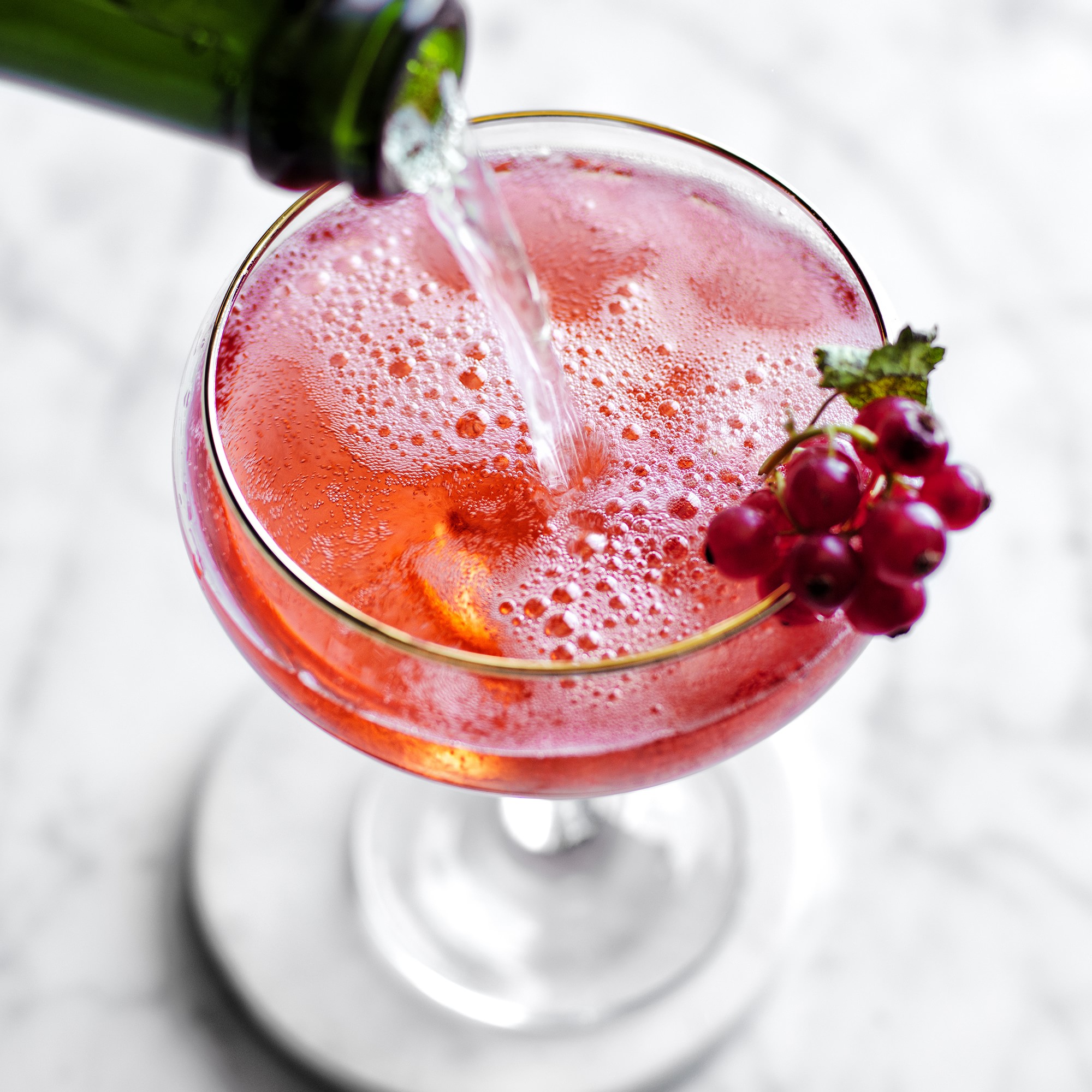 Gold Rim Champagne Coupe Glasses, Set of 4