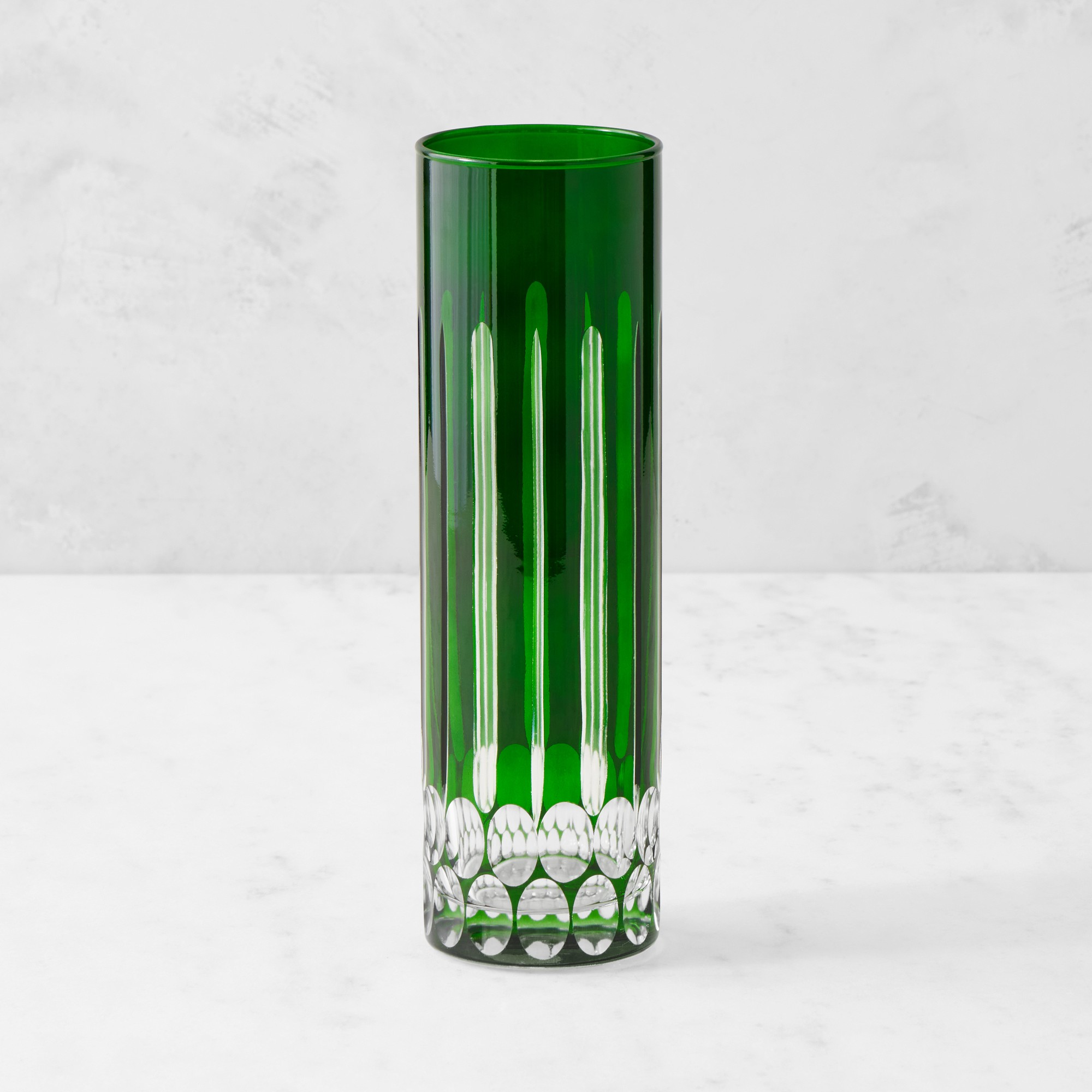 Wilshire Jewel Cut Glass Vase