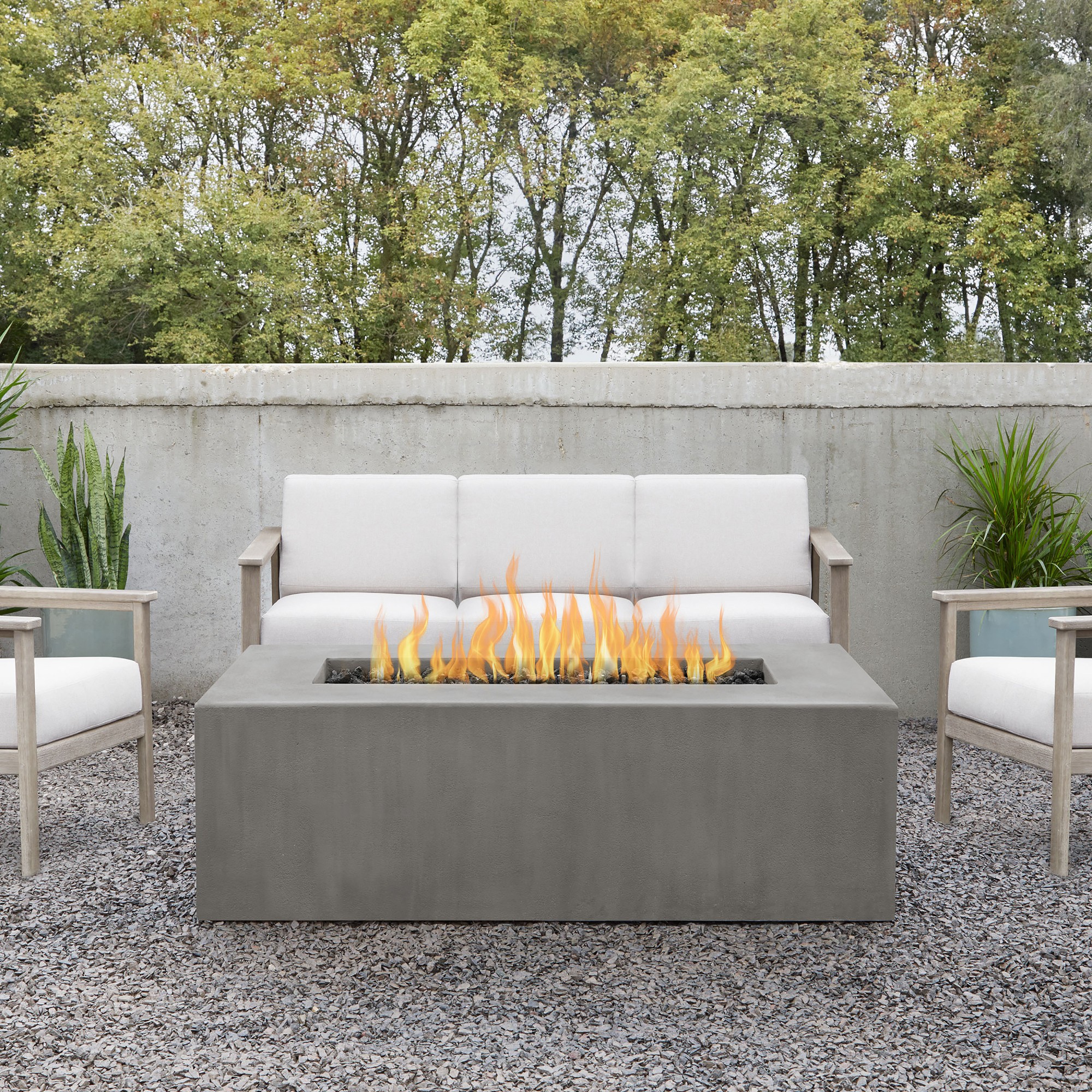 Havana Casual Rectangle Fire Table (60