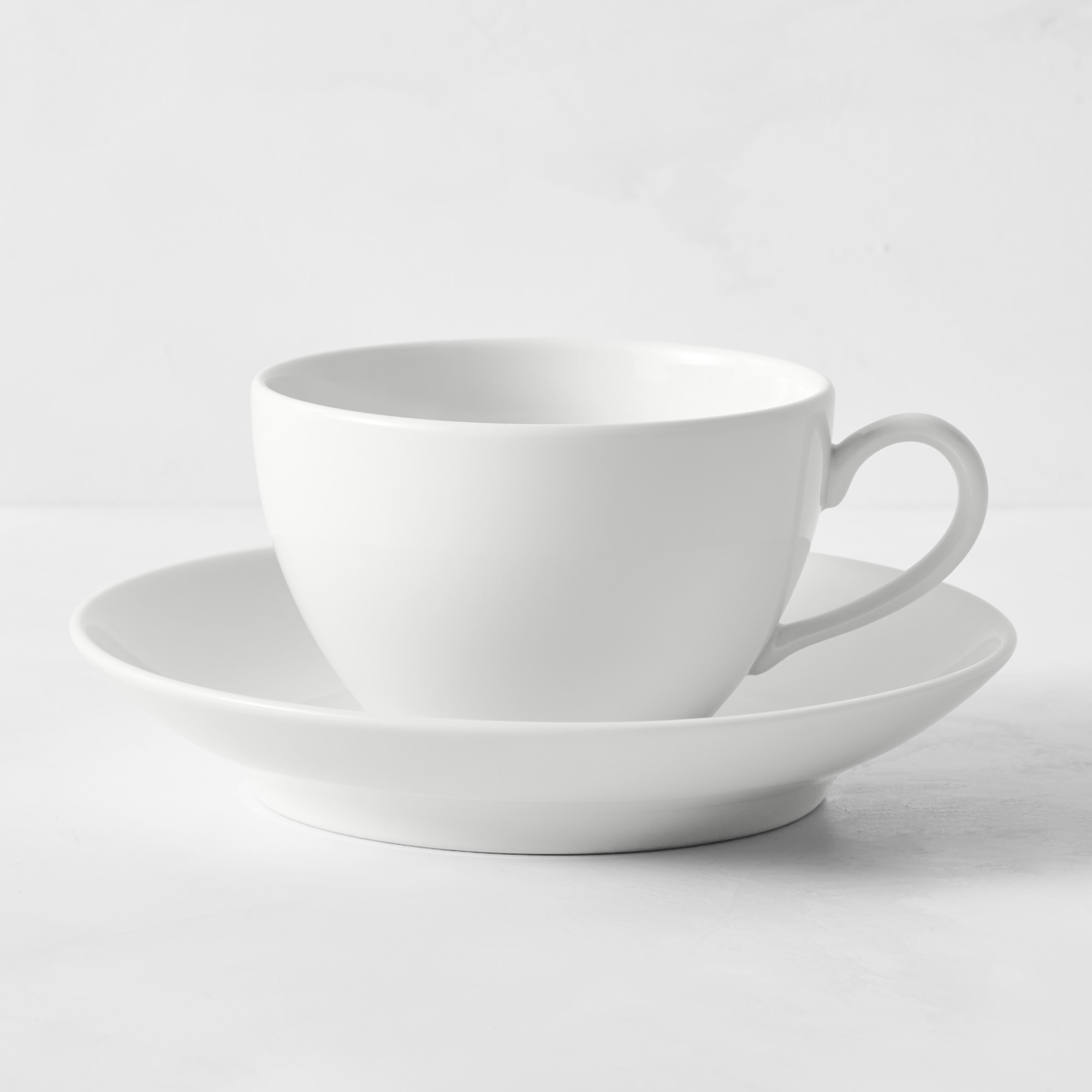 Pillivuyt Coupe Porcelain Cups & Saucers