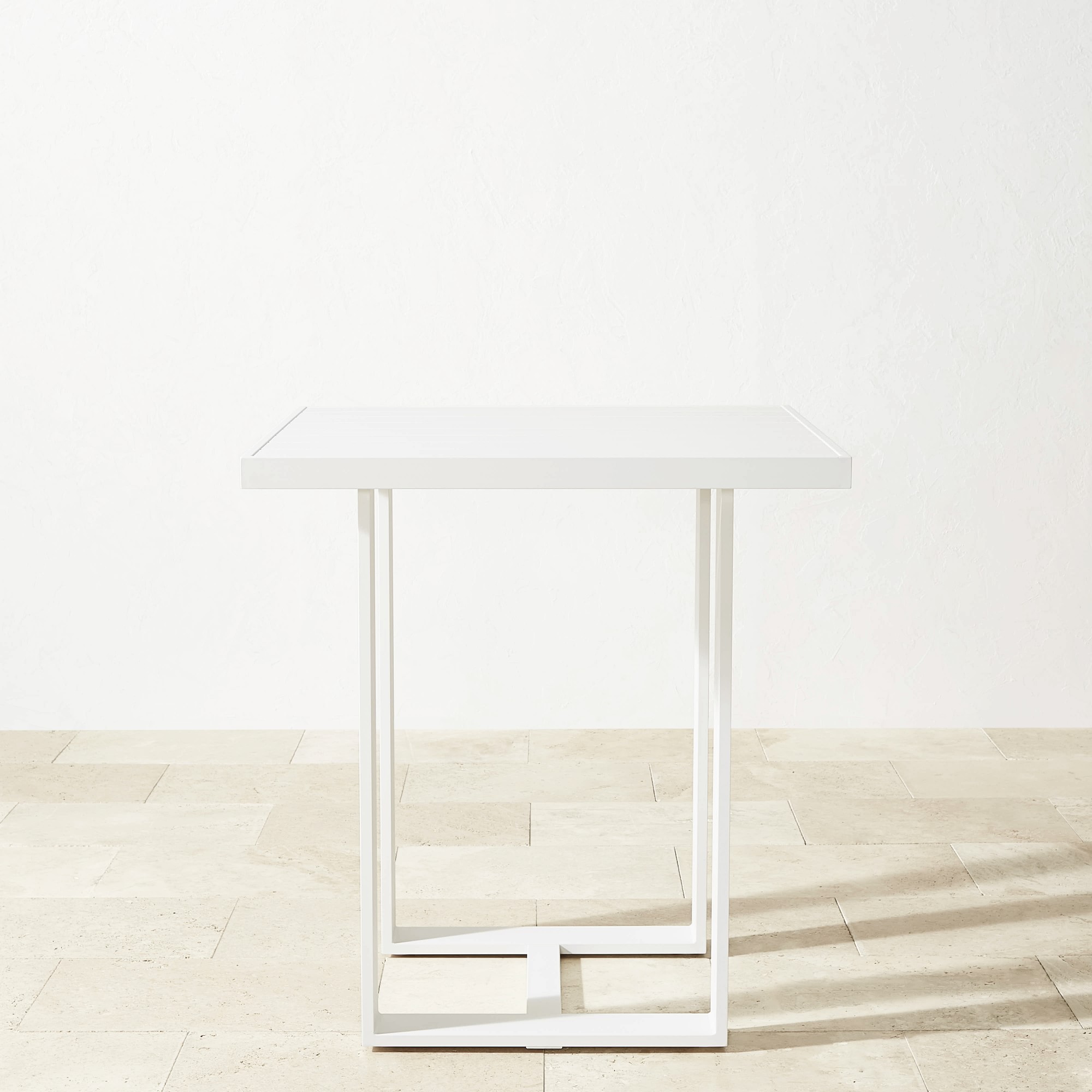 Santa Barbara Outdoor White Metal Bar Table (37.5