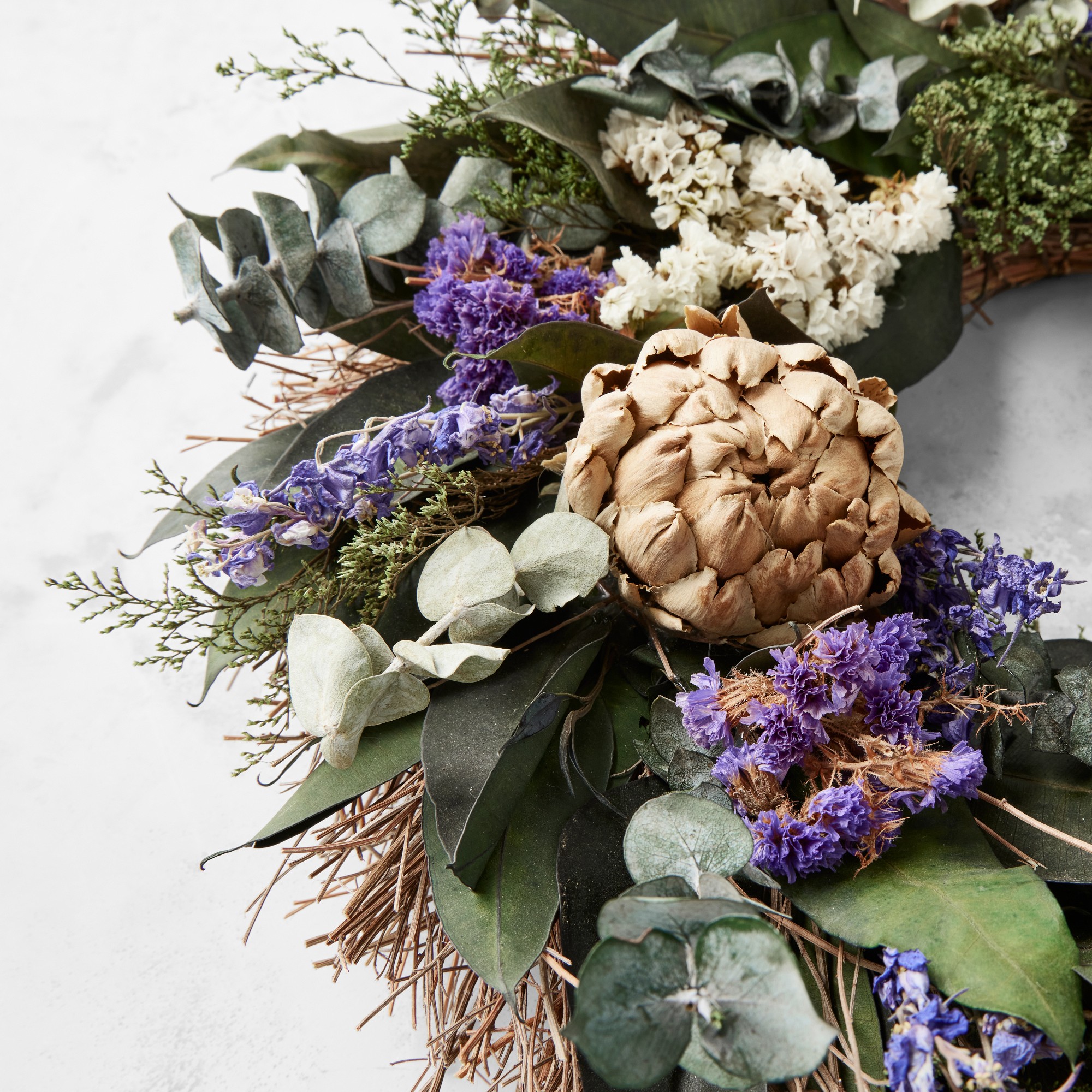 Spring Artichoke Live Wreath, 20