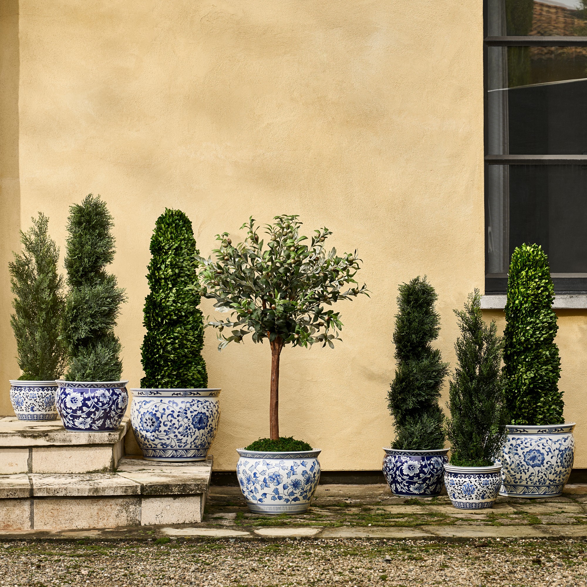 Faux Silk Olive Tree Indoor Topiary, 48