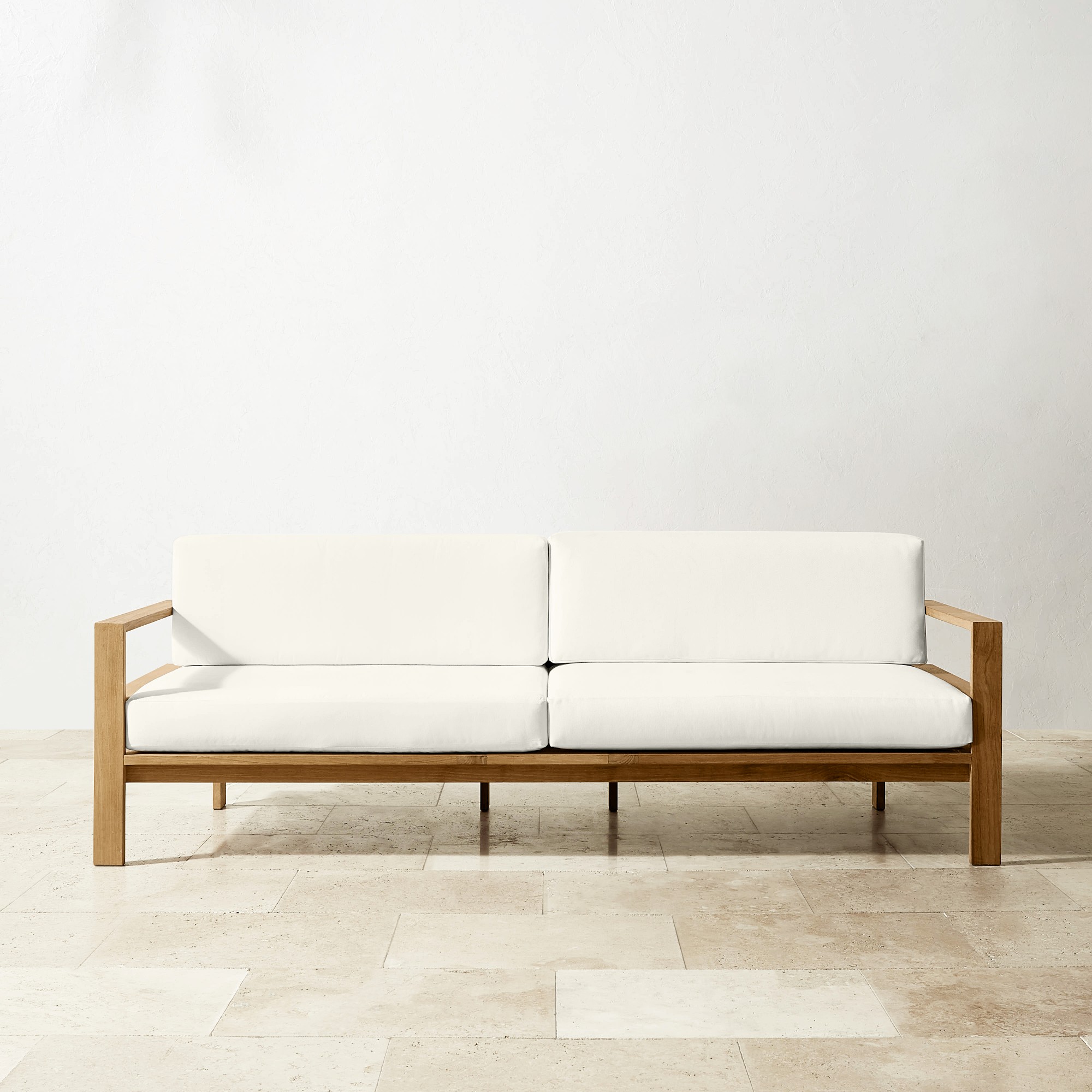 Ojai Outdoor Natural Teak Sofa (90