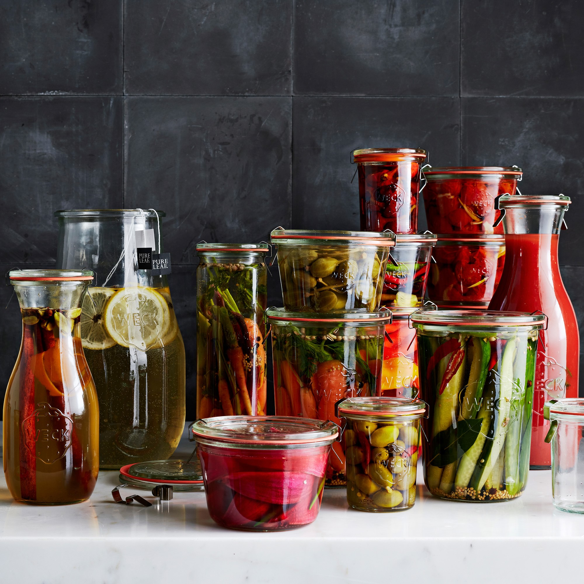 Weck Juice Jars, 19.6 oz, Set of 6