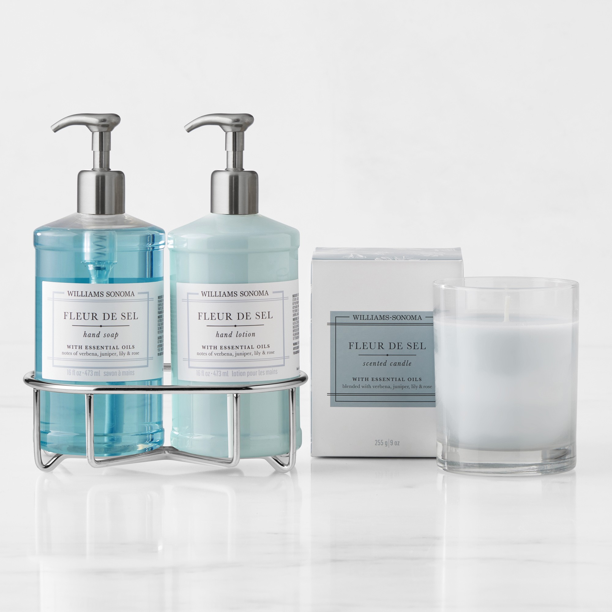 Williams Sonoma Fleur De Sel Hand Soap & Lotion 4-Piece Set