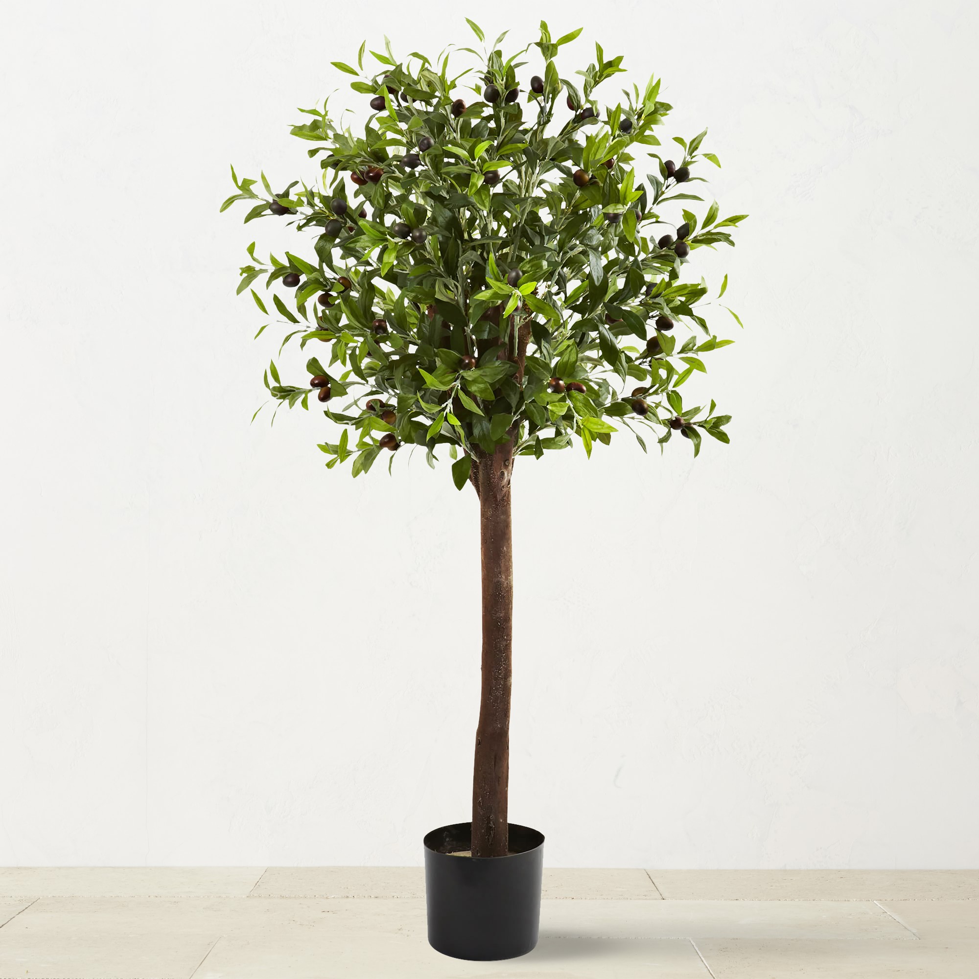 Faux Silk Olive Tree Indoor Topiary, 48
