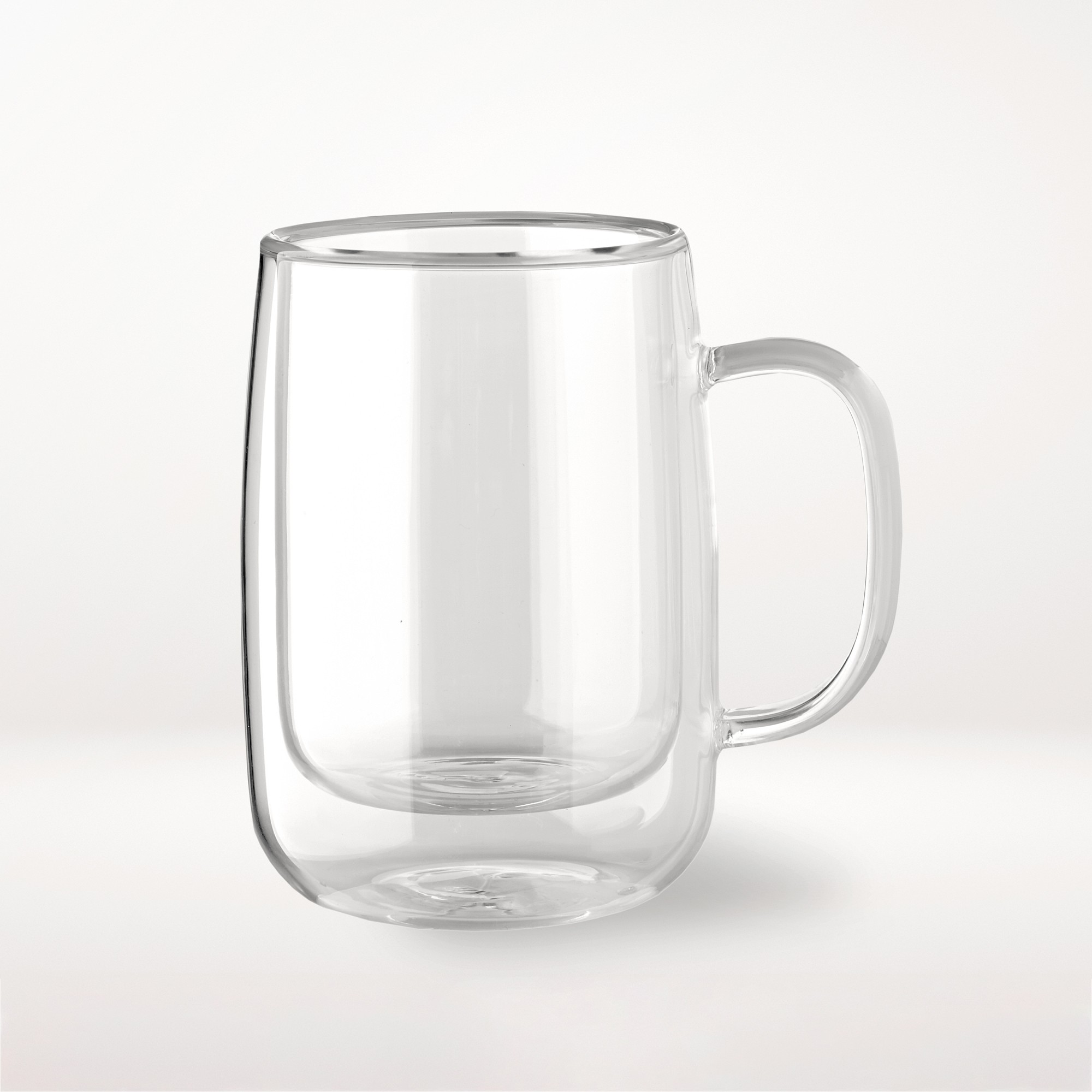 Double-Wall Glass Coffee Mugs, Small