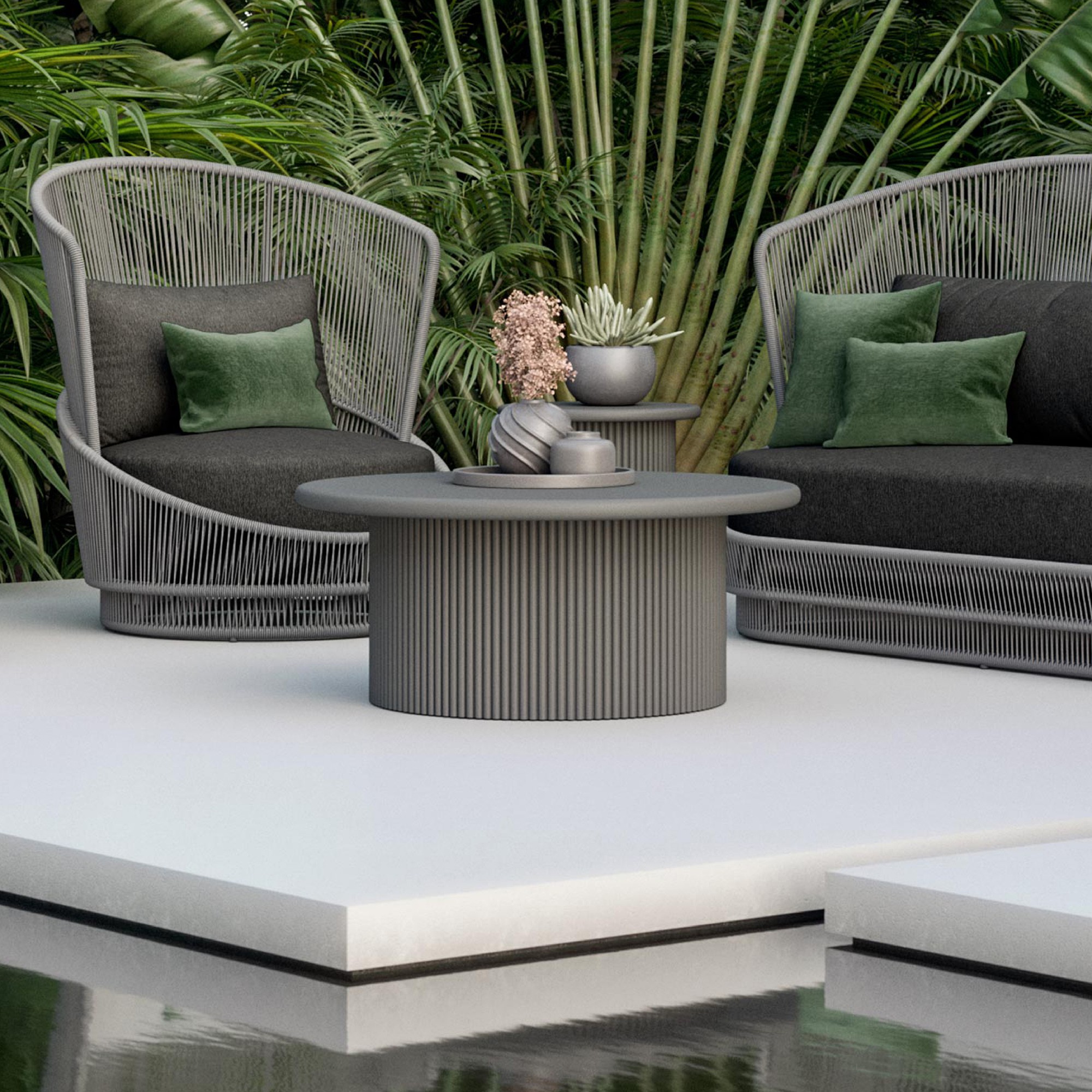 Petra Outdoor Round Coffee Table (40