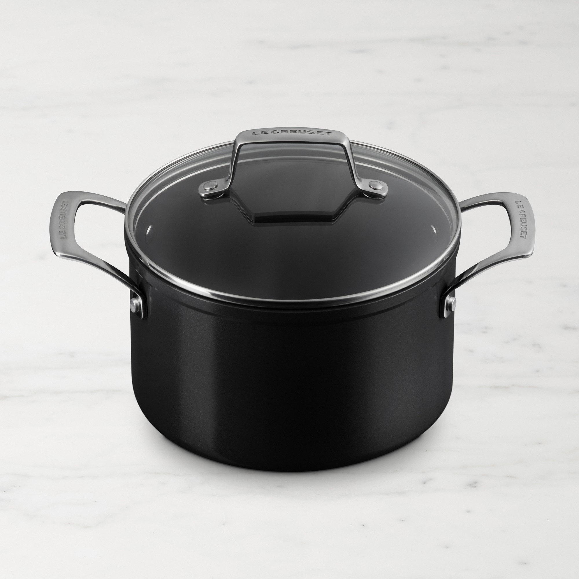 Le Creuset Ceramic Nonstick Stockpot with Glass Lid